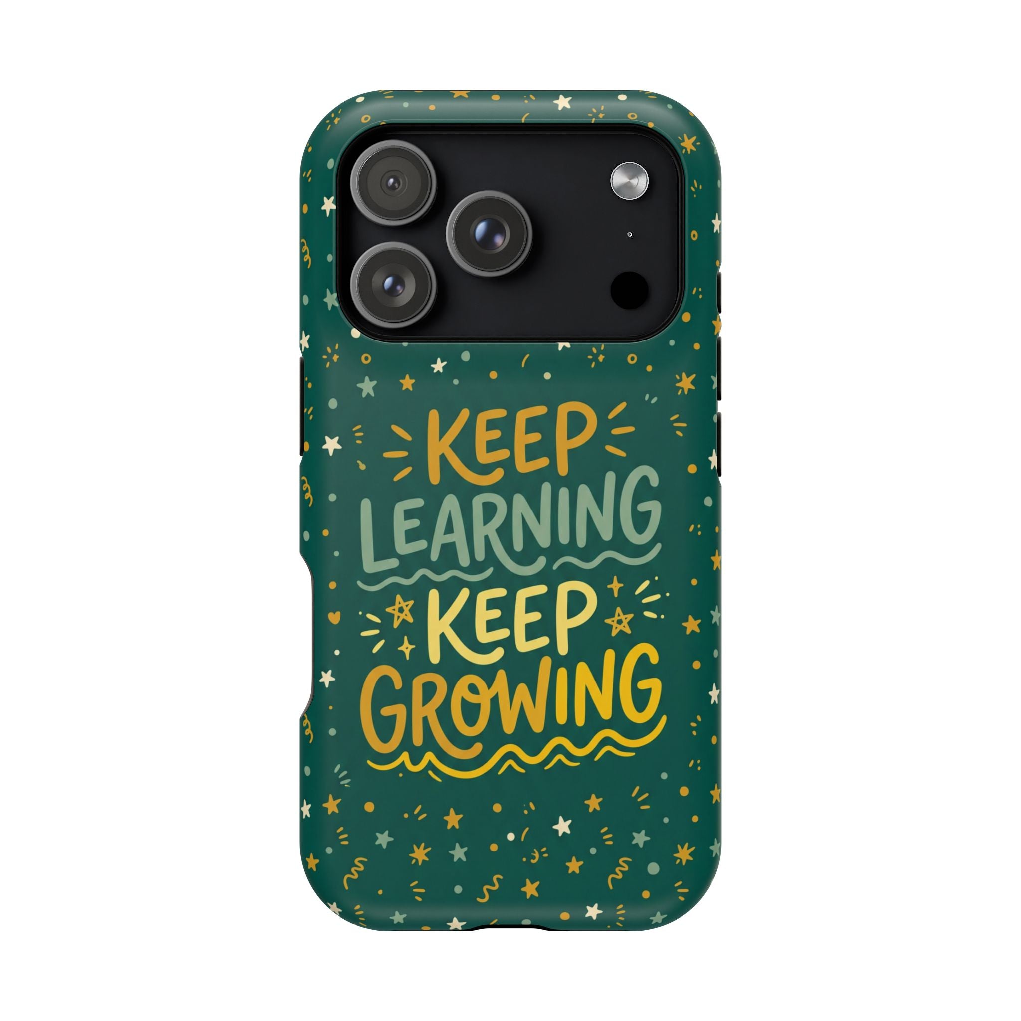 Keep Learning Keep Growing Teacher Phone Case — Wireless Charging Cover