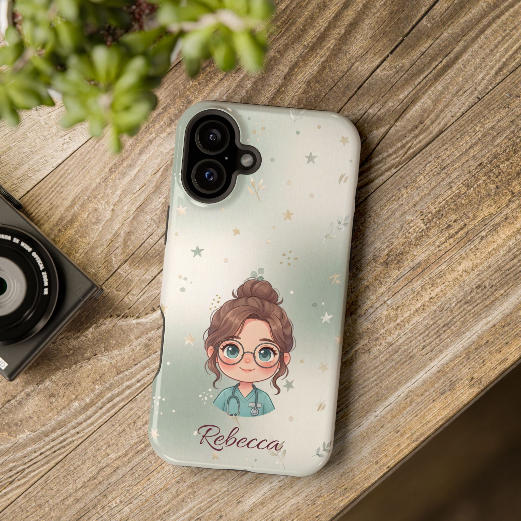 Personalized Starry Nurse Phone Case — Wireless Charging Cover
