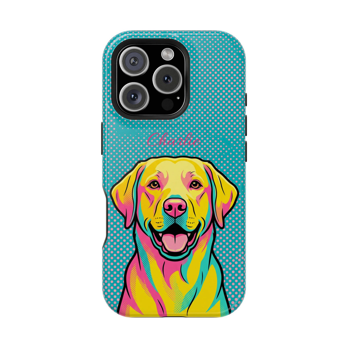 Personalized Pop Art Labrador Phone Case — Tough Magnetic Case with Wireless Charging