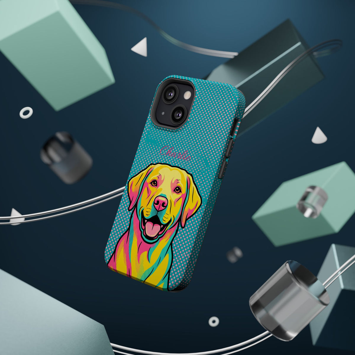 Personalized Pop Art Labrador Phone Case — Tough Magnetic Case with Wireless Charging
