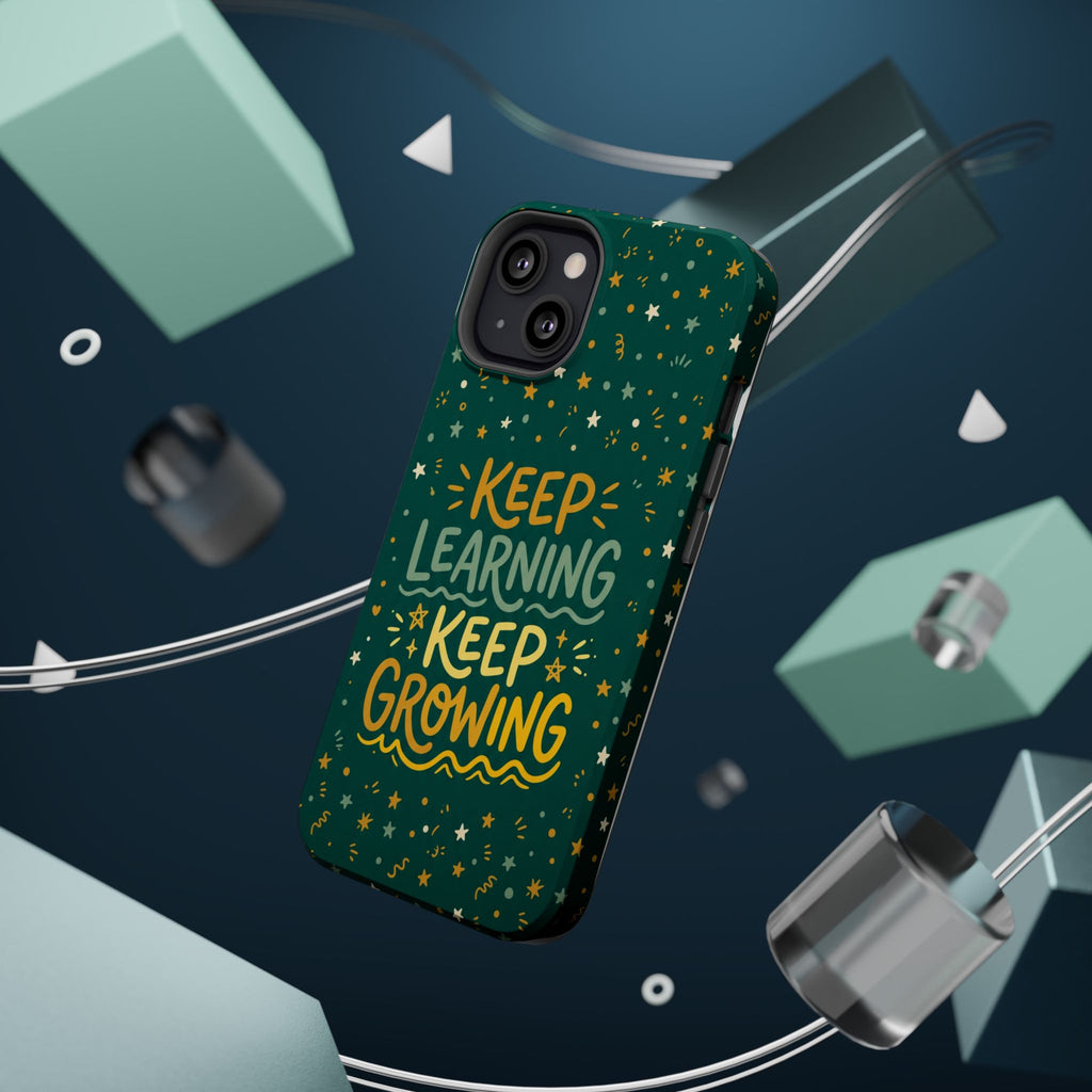 Keep Learning Keep Growing Teacher Phone Case — Wireless Charging Cover