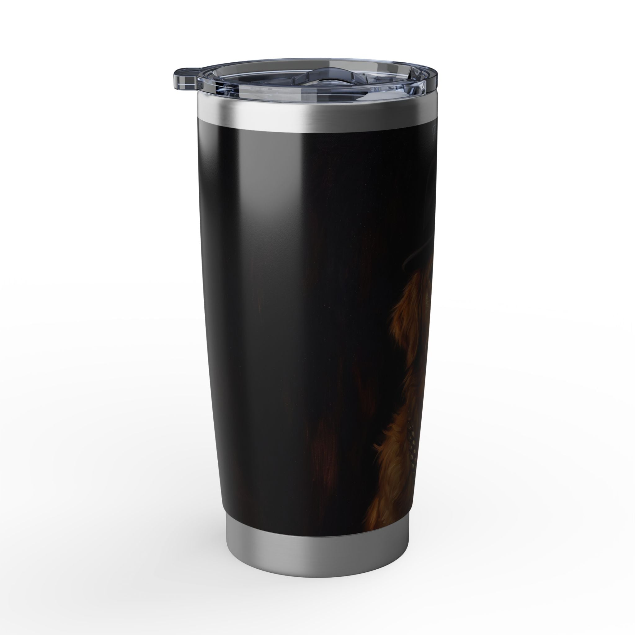 Golden Retriever Tumbler Personalized – 20 oz Stainless Steel Travel Mug with Custom Name, Gold Chain Design