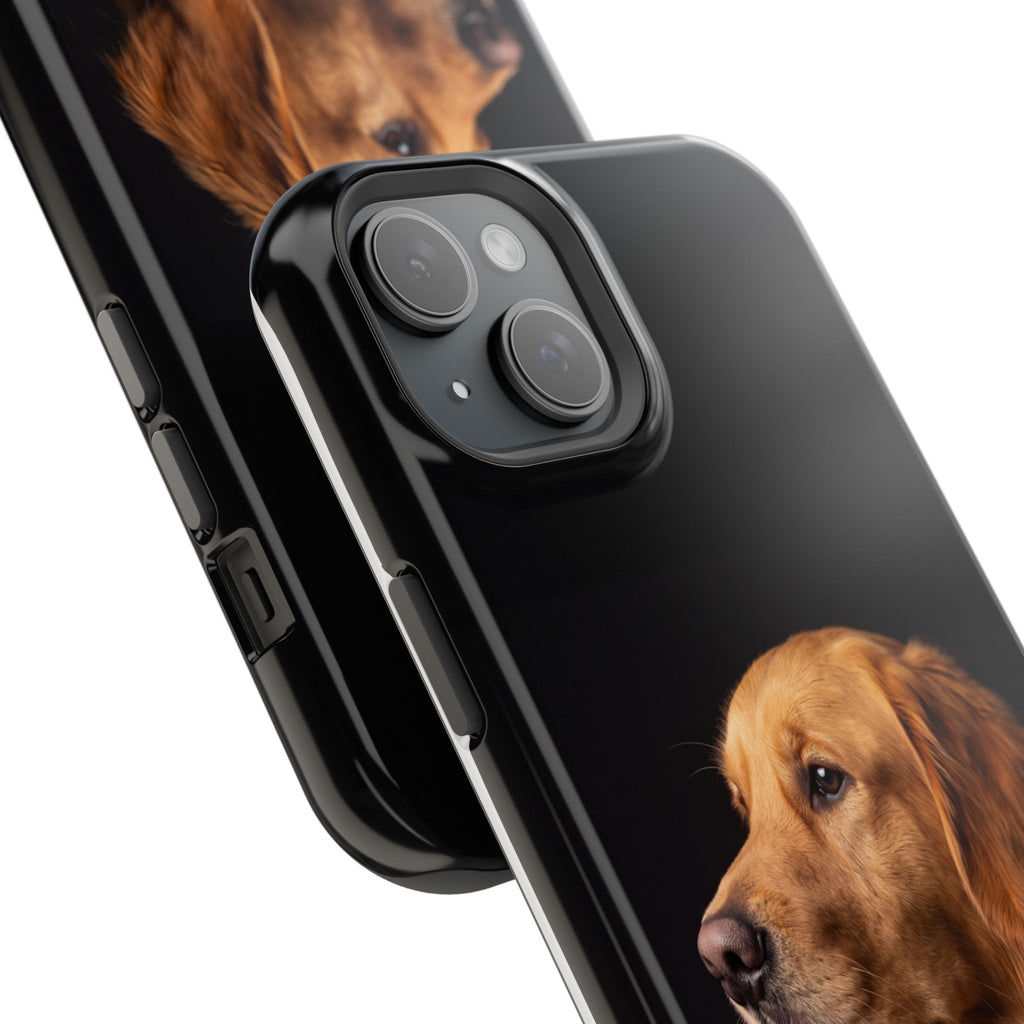 Golden Retriever Portrait Phone Case — Impact-Resistant Wireless Charging Cover