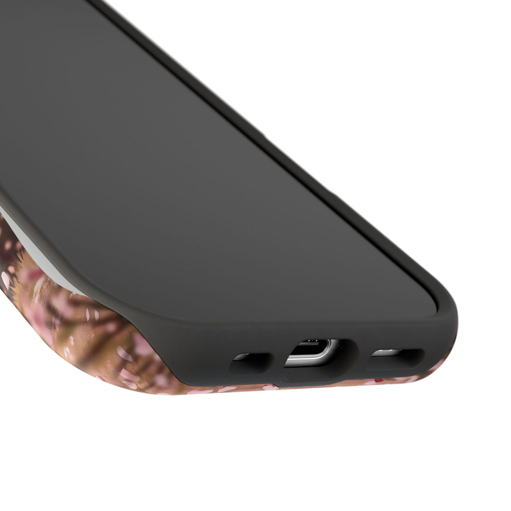 Personalized Dachshund Cherry Blossom Phone Case — Wireless Charging Cover