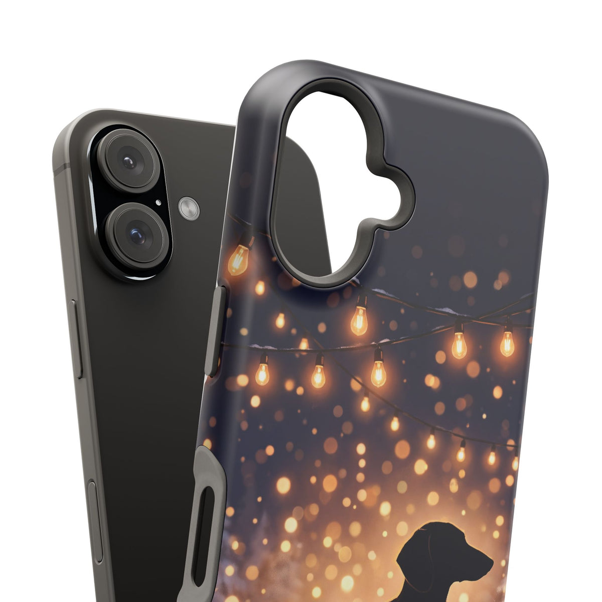 Personalized Dachshund Golden Sparks Phone Case — Wireless Charging Cover