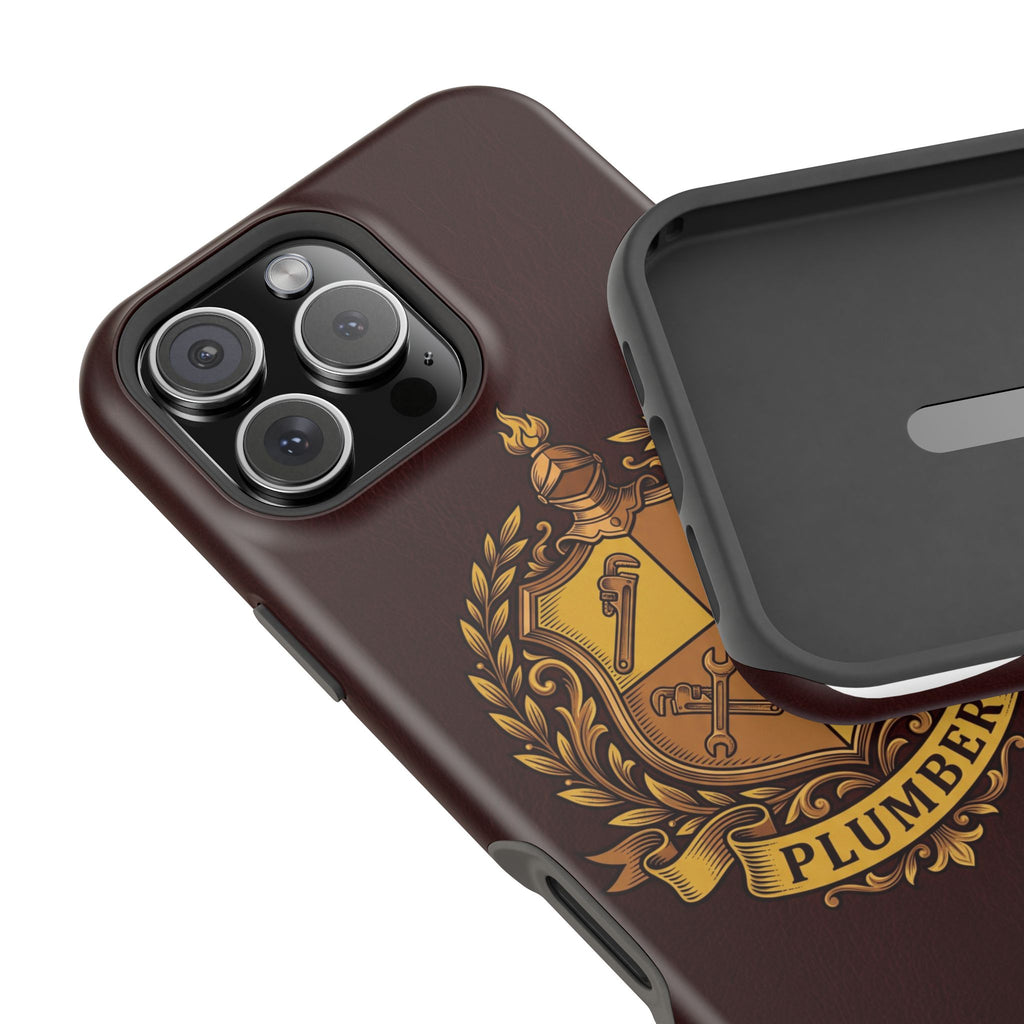 Plumber Crest Phone Case — Heraldic Shield Wireless Charging Cover
