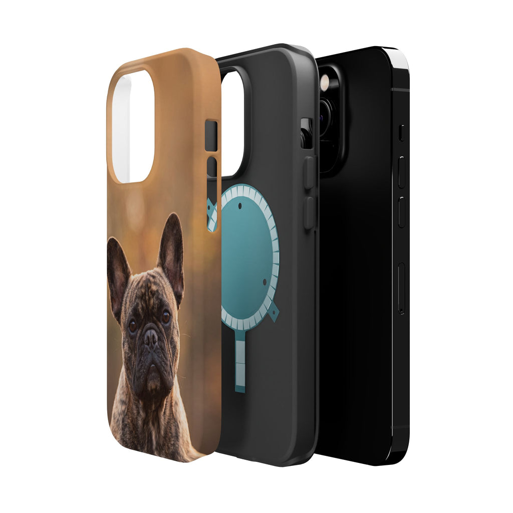 Brindle French Bulldog Phone Case — Impact-Resistant Wireless Charging Cover