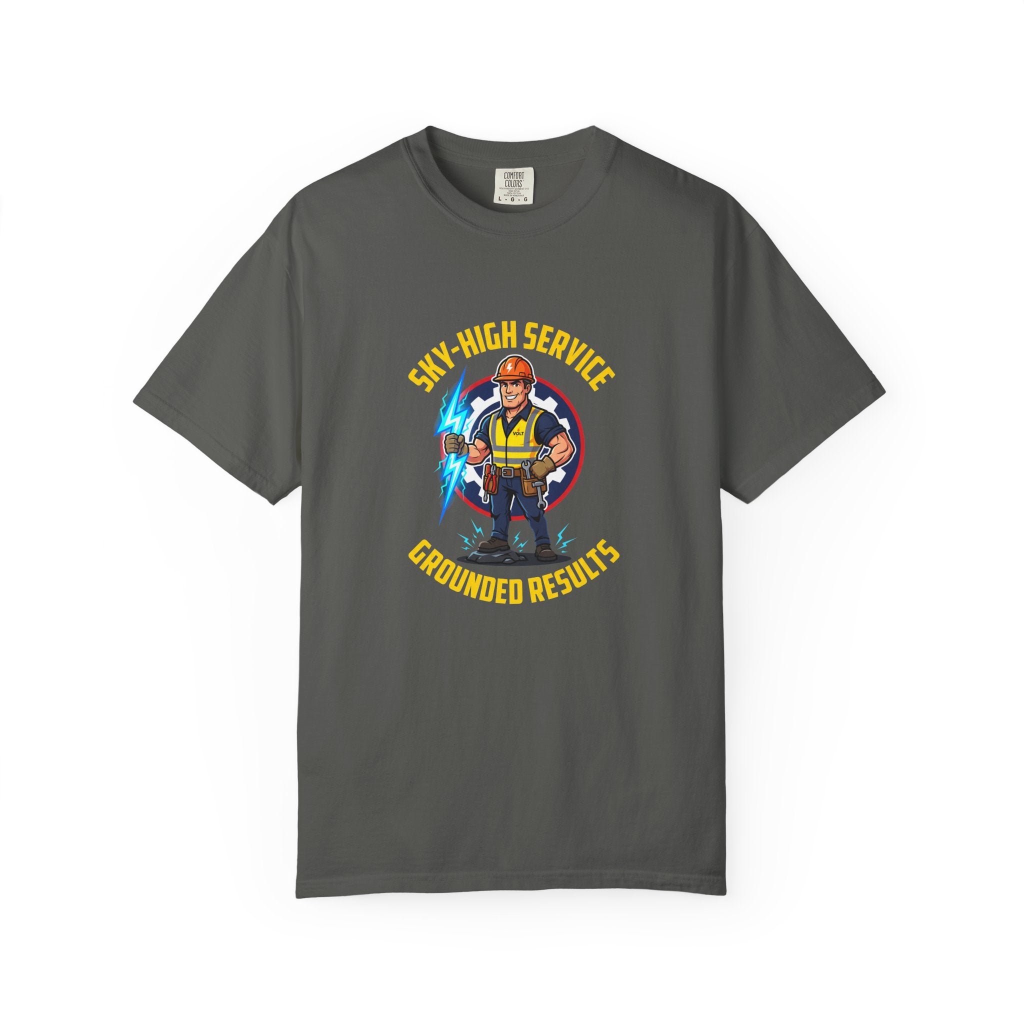 Sky-High Service Grounded Results Electrician T-Shirt