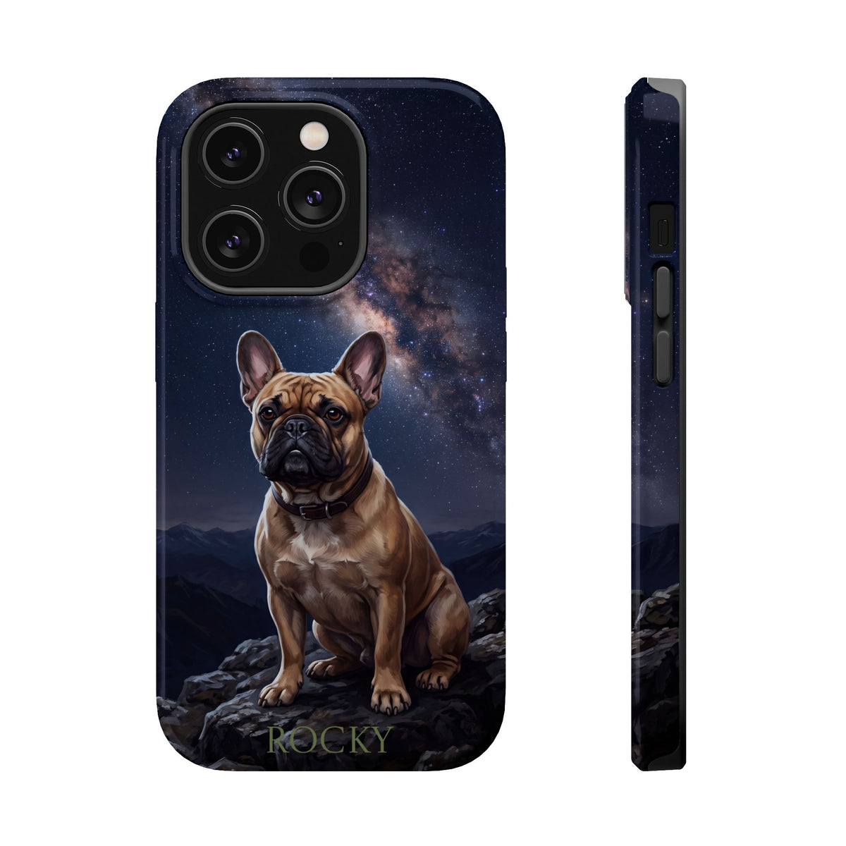 Personalized French Bulldog Starry Night Sky Phone Case — Wireless Charging Cover