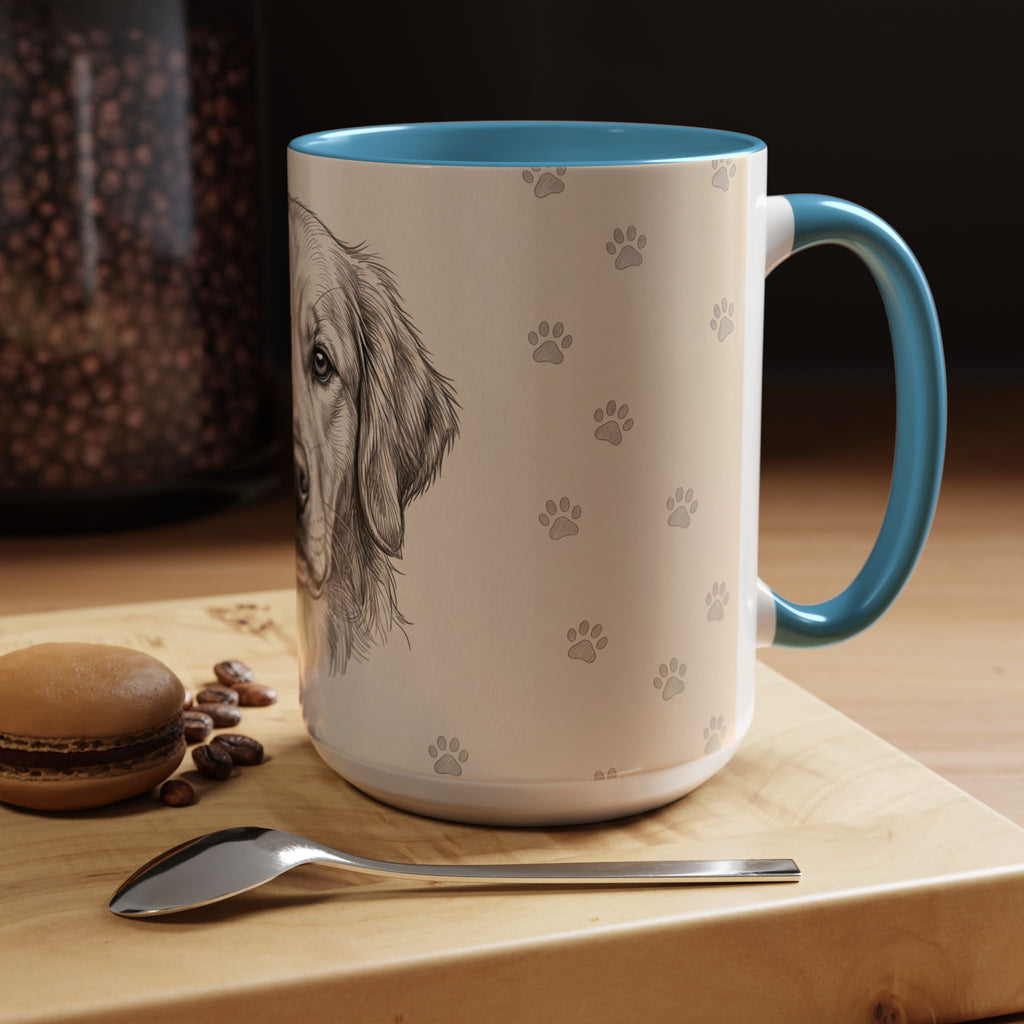 Golden Retriever Sketch Mug | Golden Retriever Lover Gift | Pencil Art Dog Coffee Mug