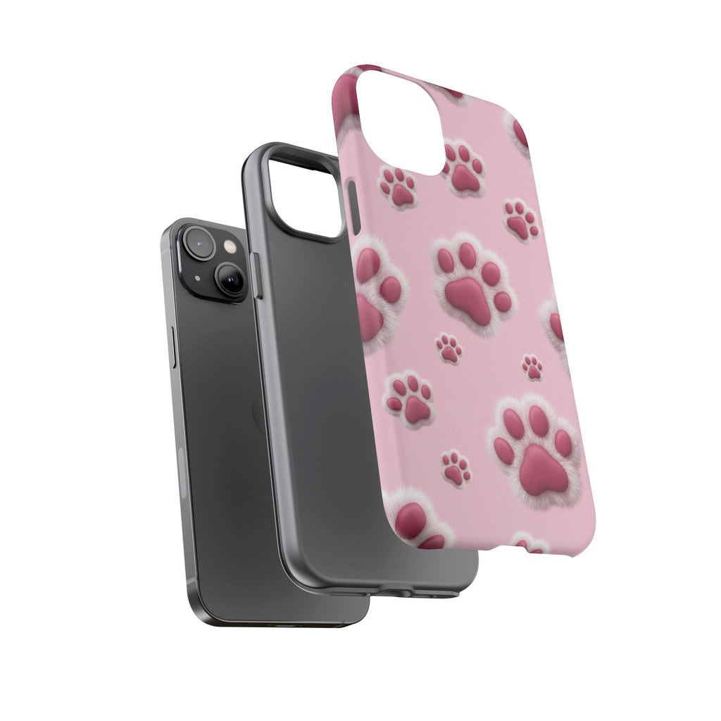 iphone & Samsung - Pink Paws Tough Phone Case — Cute Protective iPhone Cover
