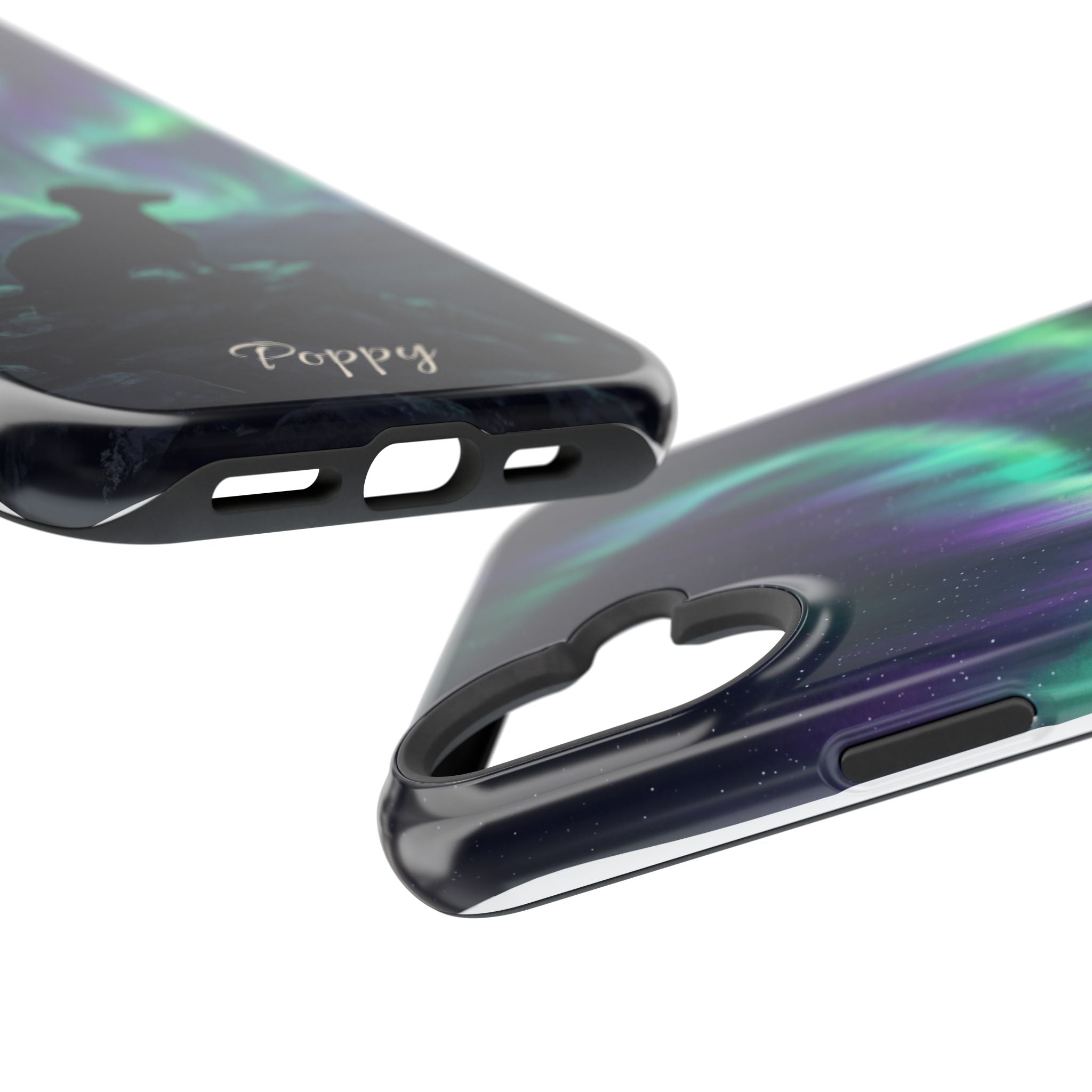 Personalized Dachshund Northern Lights Phone Case — Wireless Charging Cover