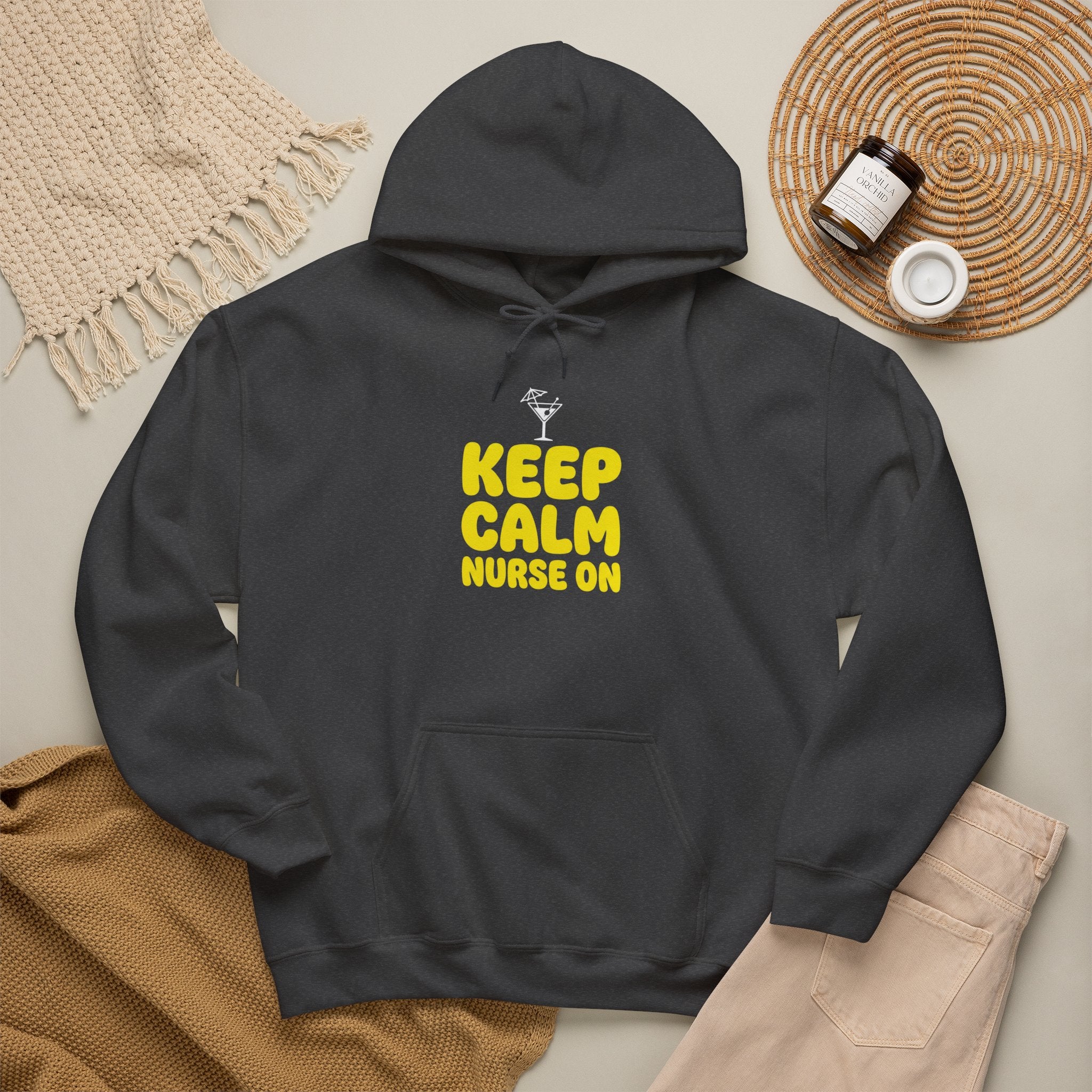 Keep Calm Nurse On Hoodie — Funny Nurse Graphic Pullover