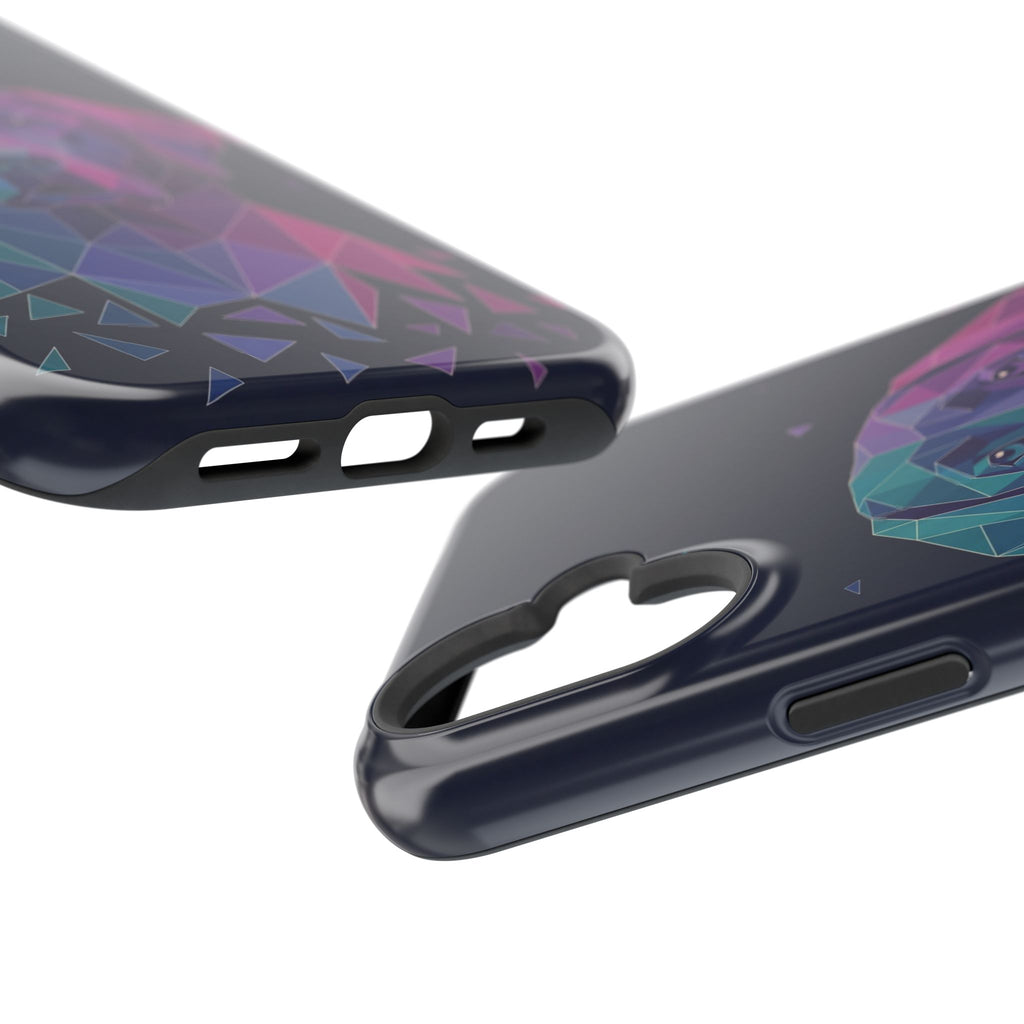 Geometric Labrador Phone Case — Tough Magnetic Case with Wireless Charging