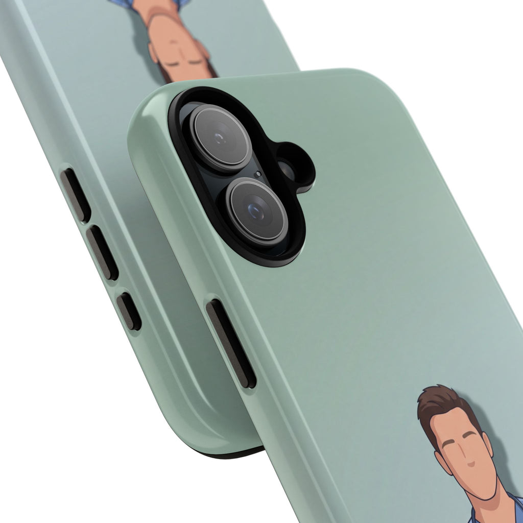Male Nurse Phone Case | Confident Nurse in Blue Scrubs Illustration | iPhone & Samsung
