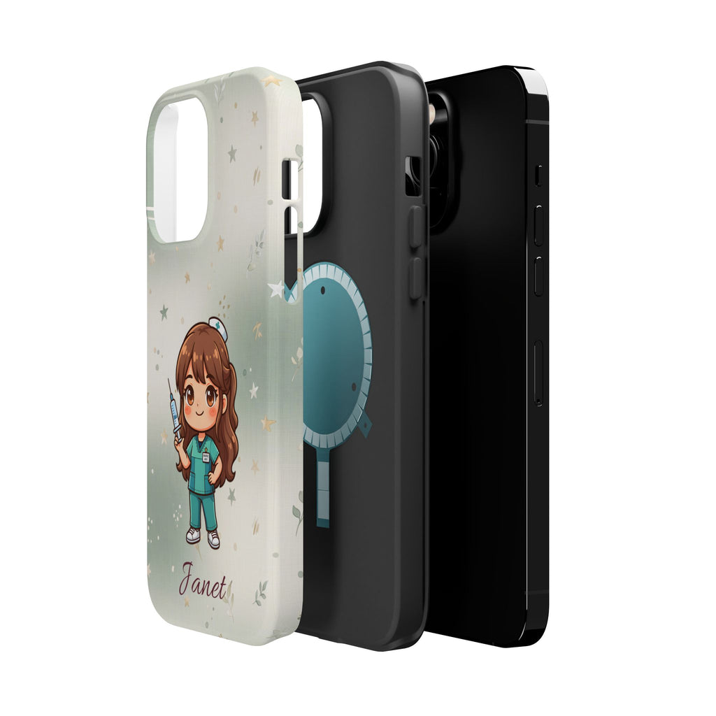 Personalized Nurse with Syringe Phone Case — Wireless Charging Cover