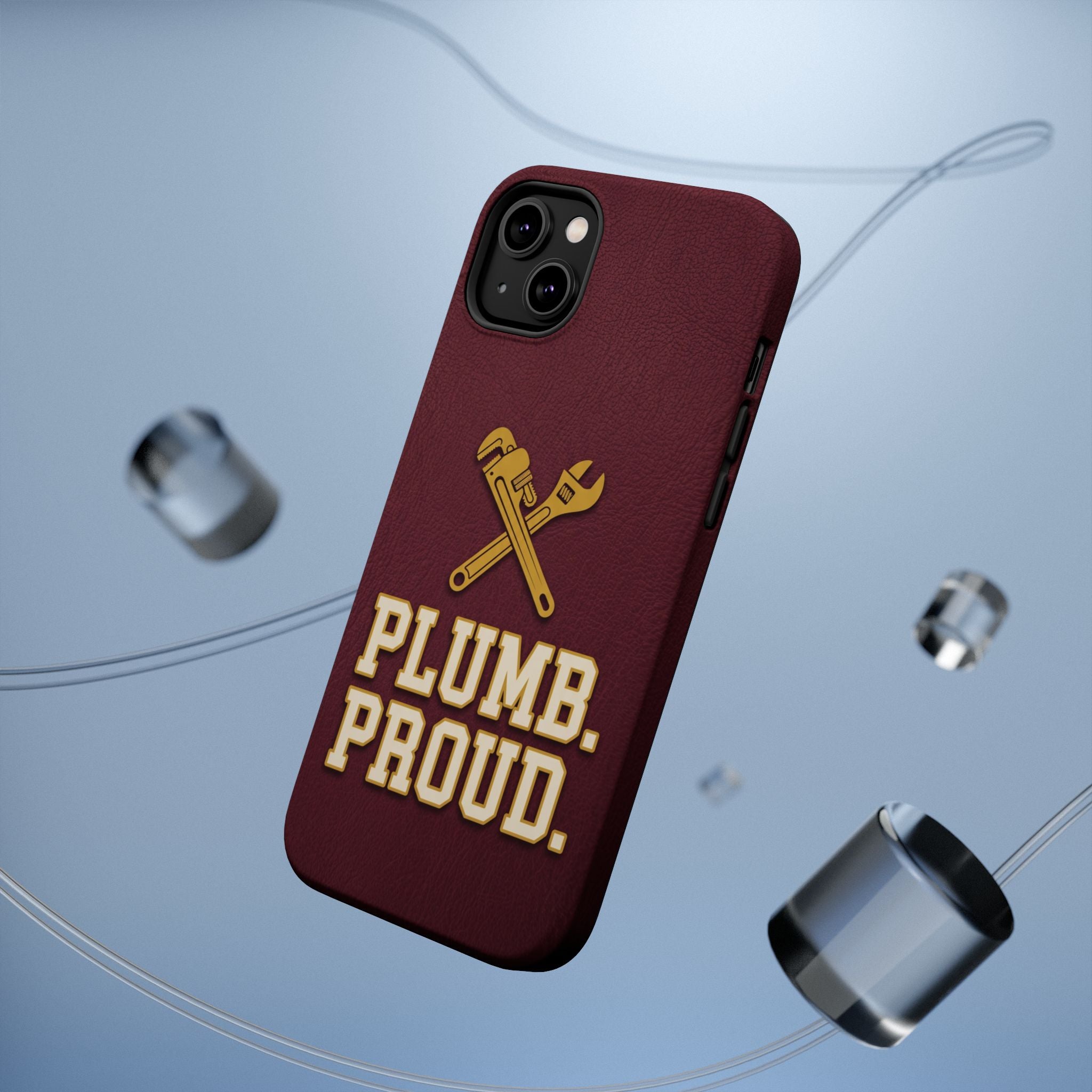 Plumb. Proud. Phone Case — Crossed Wrenches Wireless Charging Cover