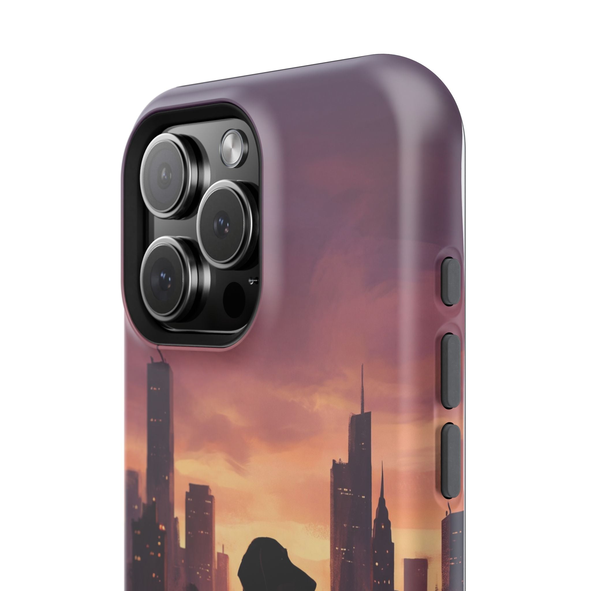 Personalized Dachshund City Skyline Phone Case — Wireless Charging Cover