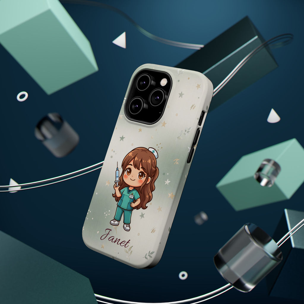 Personalized Nurse with Syringe Phone Case — Wireless Charging Cover
