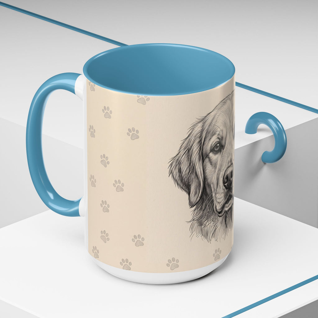Golden Retriever Sketch Mug | Golden Retriever Lover Gift | Pencil Art Dog Coffee Mug