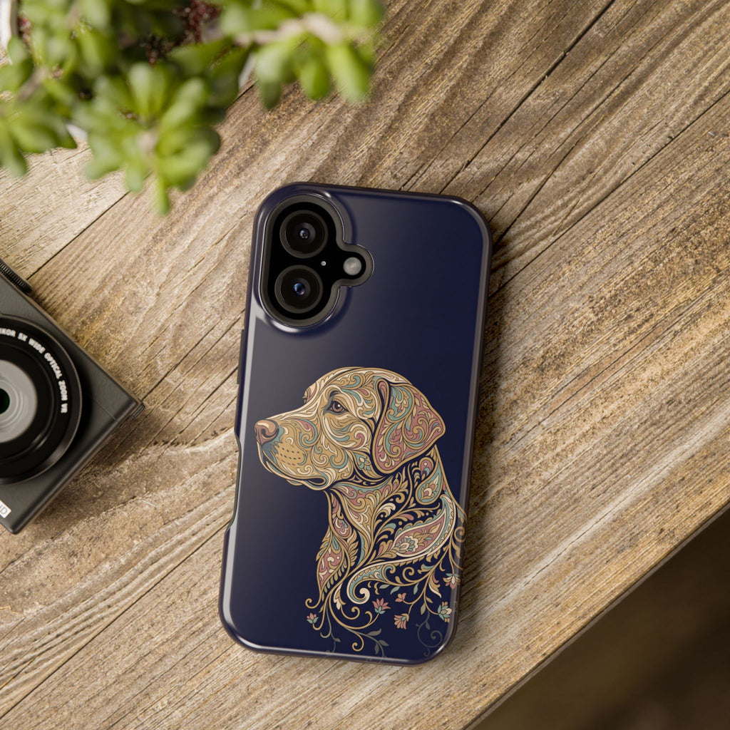 Paisley Labrador Phone Case — Tough Magnetic Case with Wireless Charging