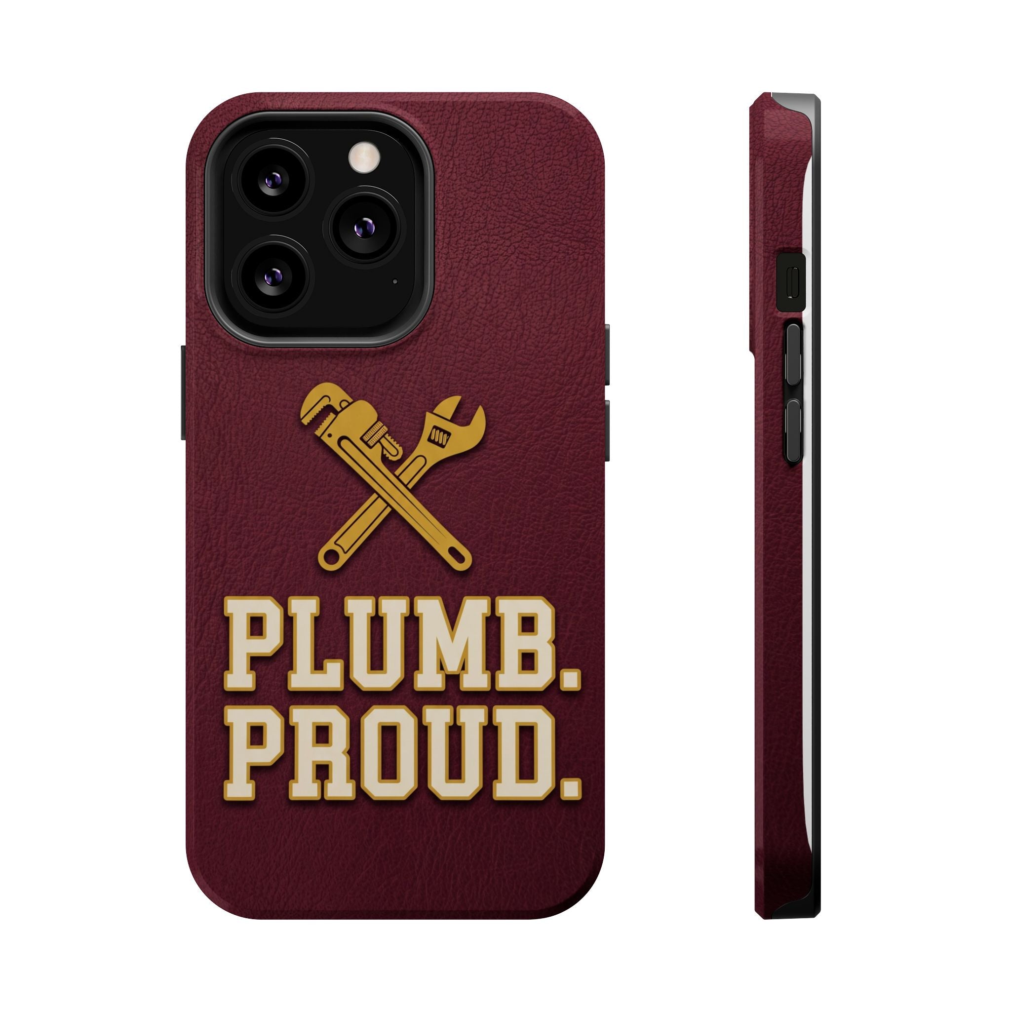 Plumb. Proud. Phone Case — Crossed Wrenches Wireless Charging Cover