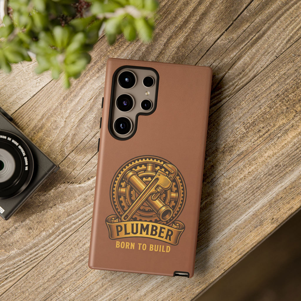 Plumber Born to Build Leather Phone Case - Samsung & iPhone Series