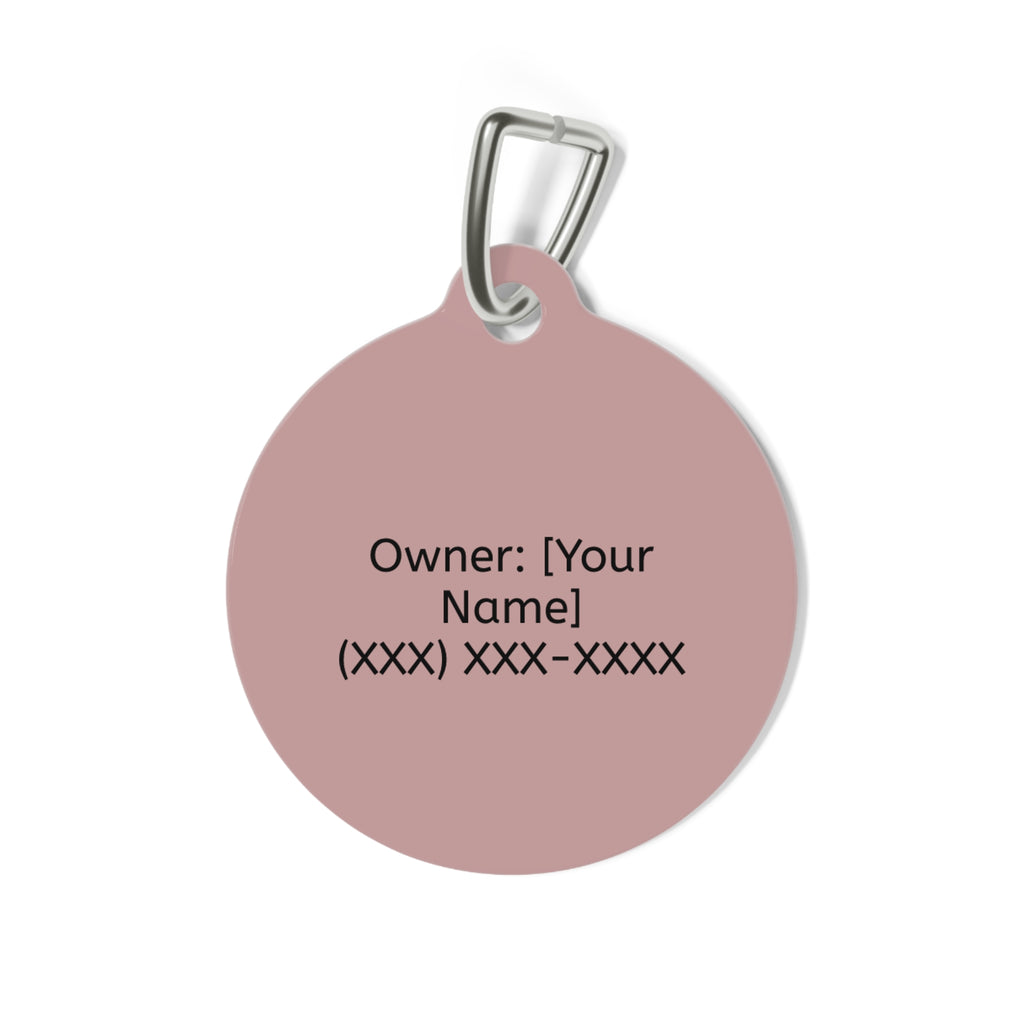 Personalized French Bulldog Peeking Pet Tag – Custom Photo & Name Tag