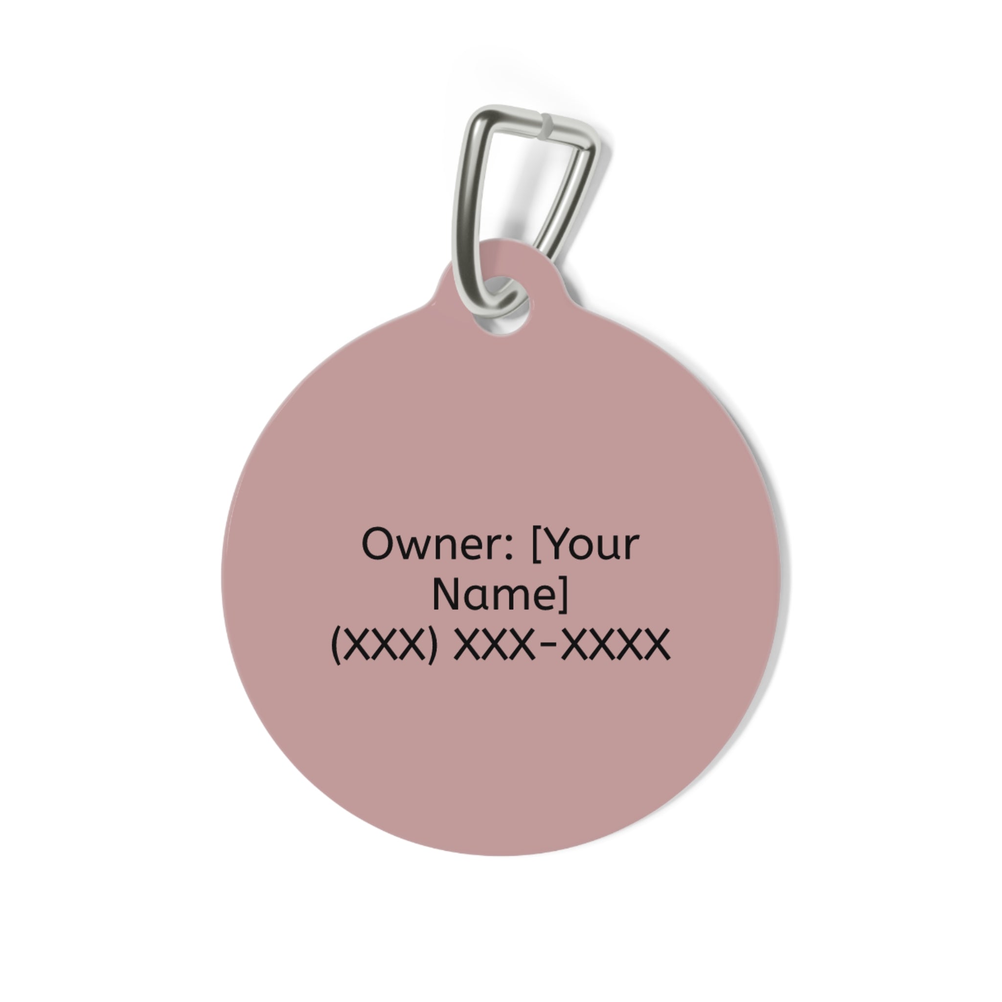 Personalized French Bulldog Peeking Pet Tag – Custom Photo & Name Tag