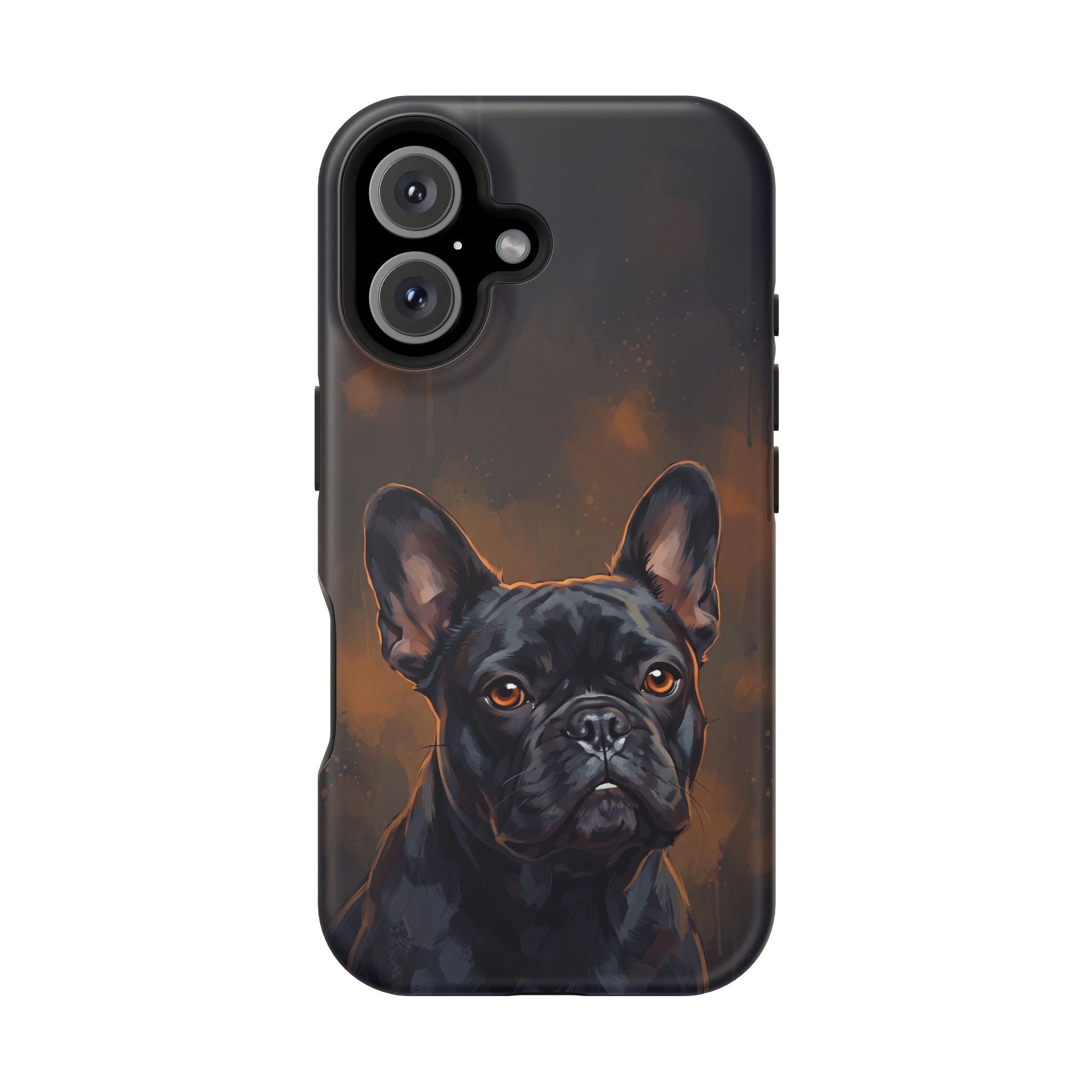 French Bulldog Portrait Phone Case — Impact-Resistant Wireless Charging Cover