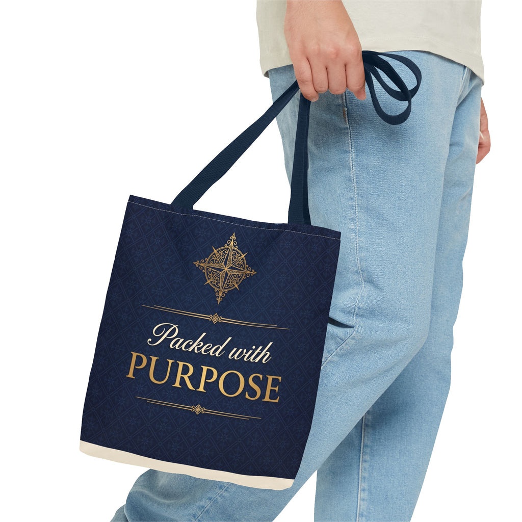 Packed with Purpose Tote | Inspirational Nurse Gift Tote Bag | Healthcare Worker Appreciation Gift | Premium Polyester Carry-All