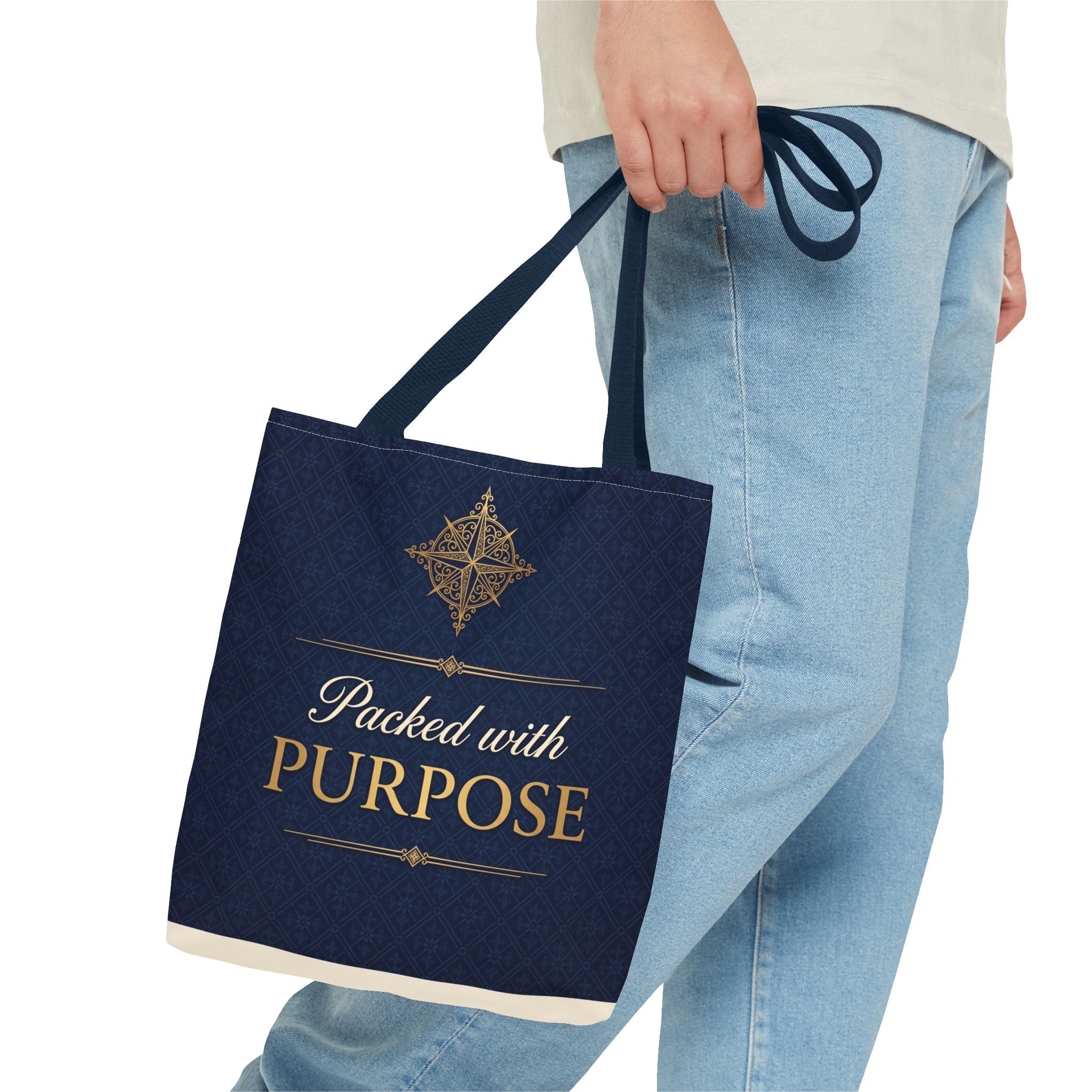 Packed with Purpose Tote | Inspirational Nurse Gift Tote Bag | Healthcare Worker Appreciation Gift | Premium Polyester Carry-All
