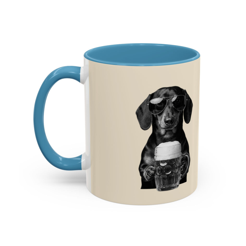 Personalized Dachshund Mug | Custom Name Coffee Mug | Funny Sausage Dog Gift | Beer Lover Dog Mug