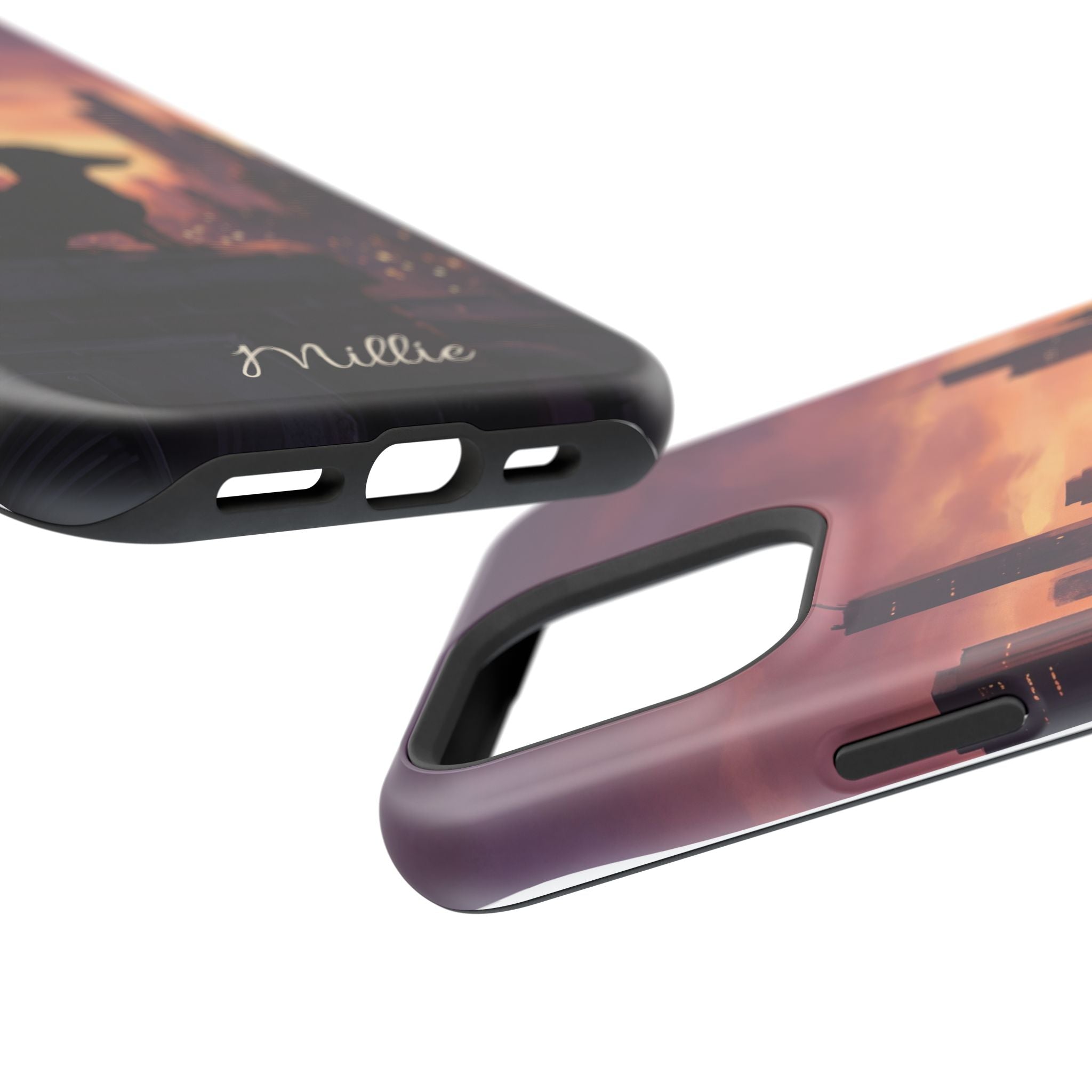 Personalized Dachshund City Skyline Phone Case — Wireless Charging Cover