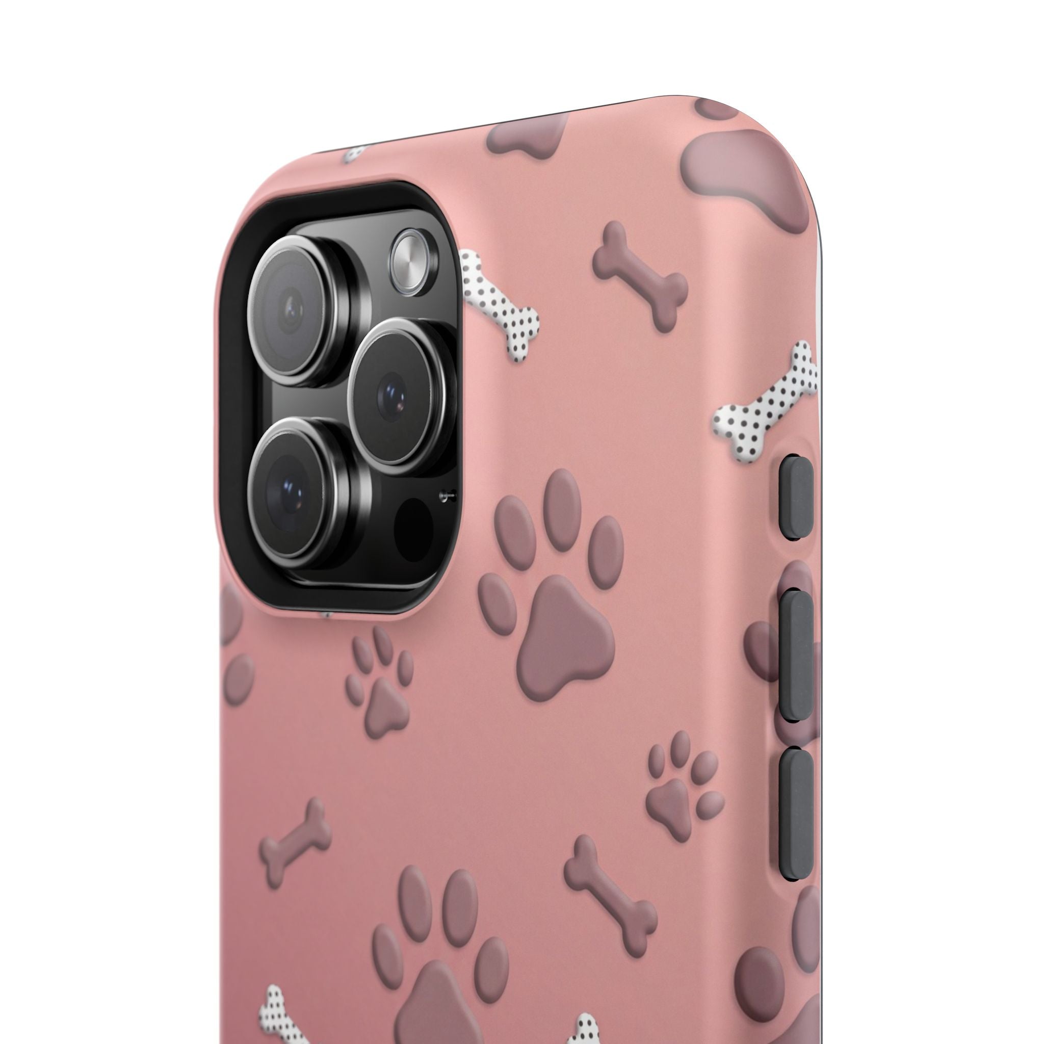 Paws & Bones Phone Case — Impact-Resistant Wireless Charging Cover
