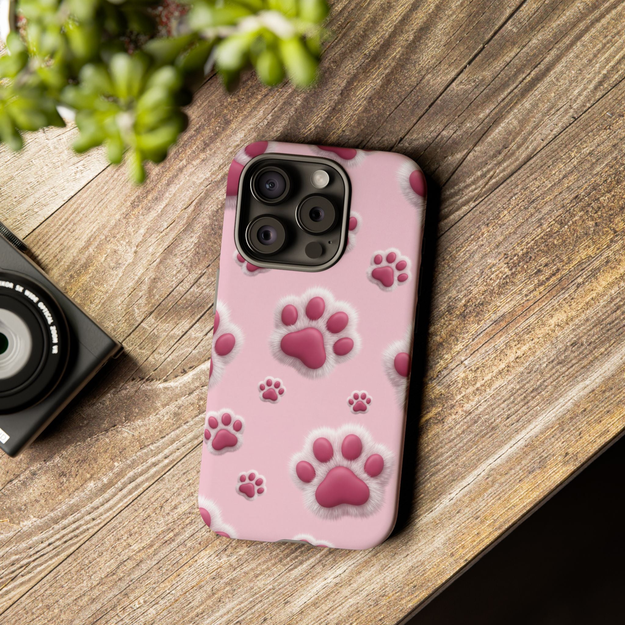 iphone & Samsung - Pink Paws Tough Phone Case — Cute Protective iPhone Cover