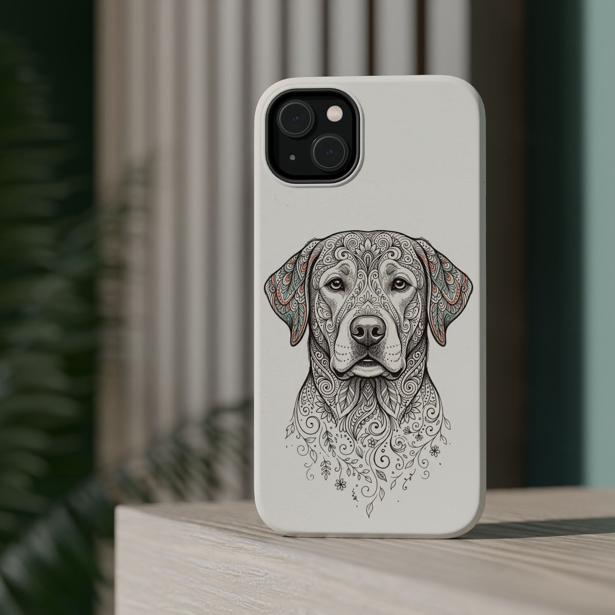 Mandala Labrador Phone Case — Tough Magnetic Case with Wireless Charging