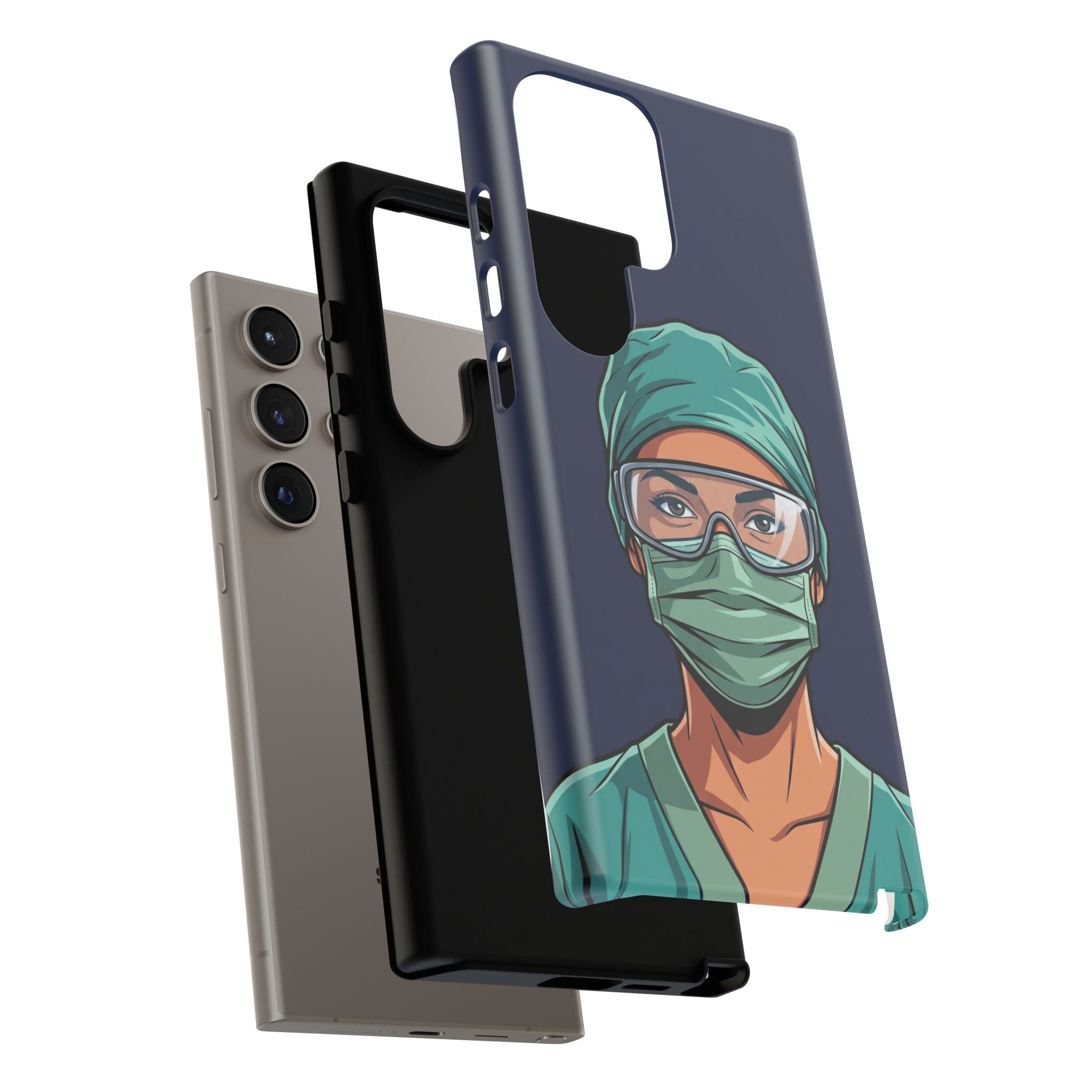 Nurse Illustrated Portrait Phone Case | iPhone & Samsung