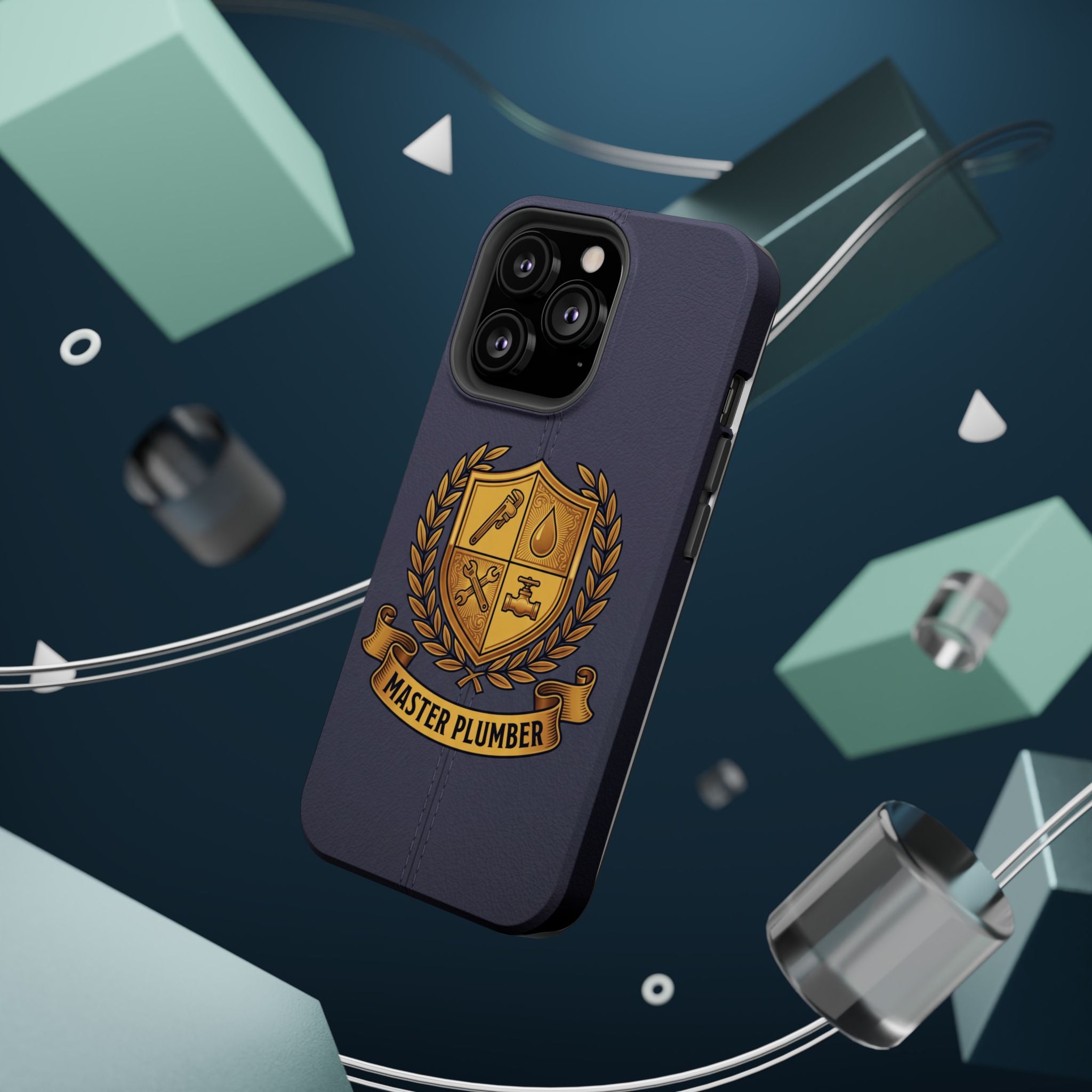 Master Plumber Crest Phone Case — Heraldic Shield Wireless Charging Cover