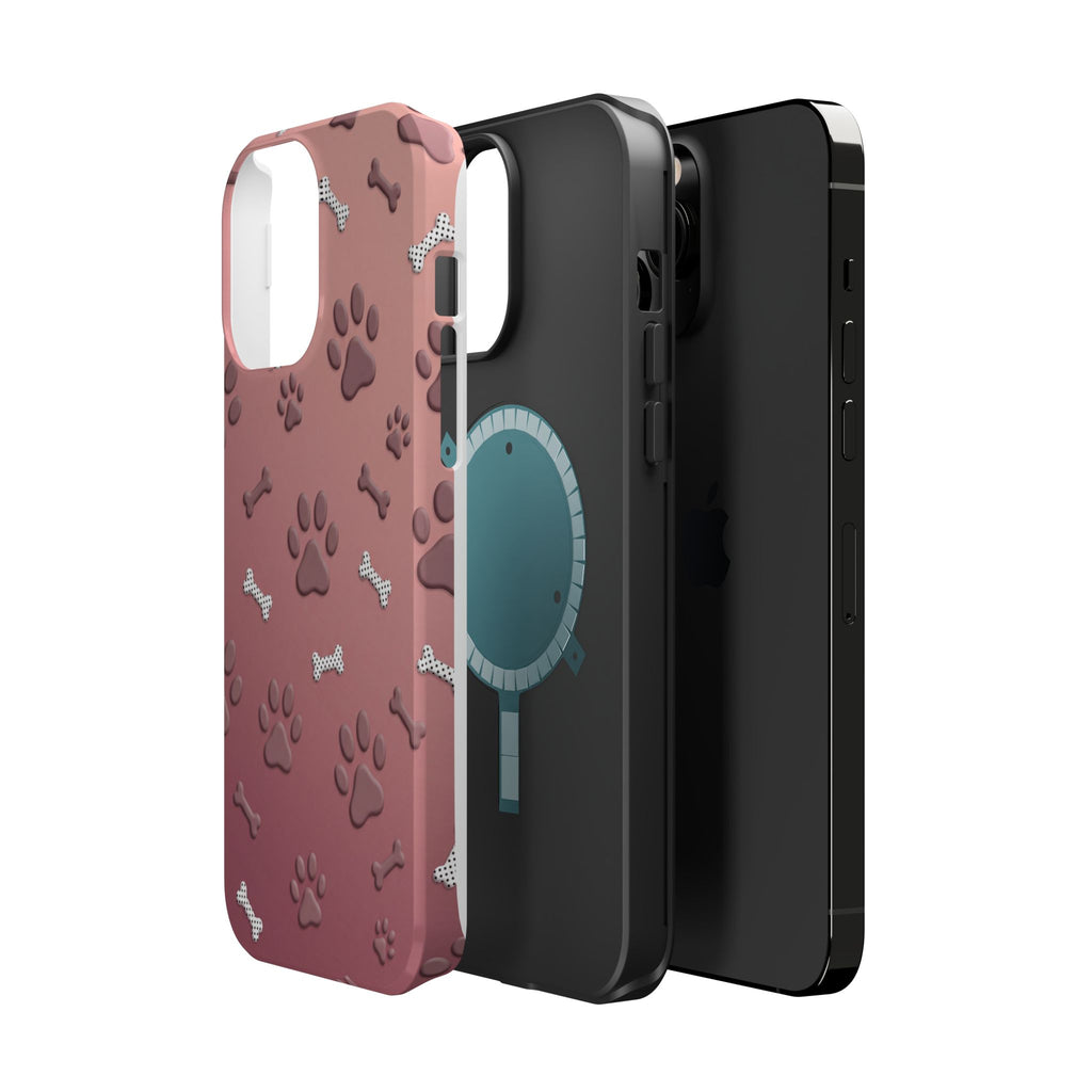 Paws & Bones Phone Case — Impact-Resistant Wireless Charging Cover