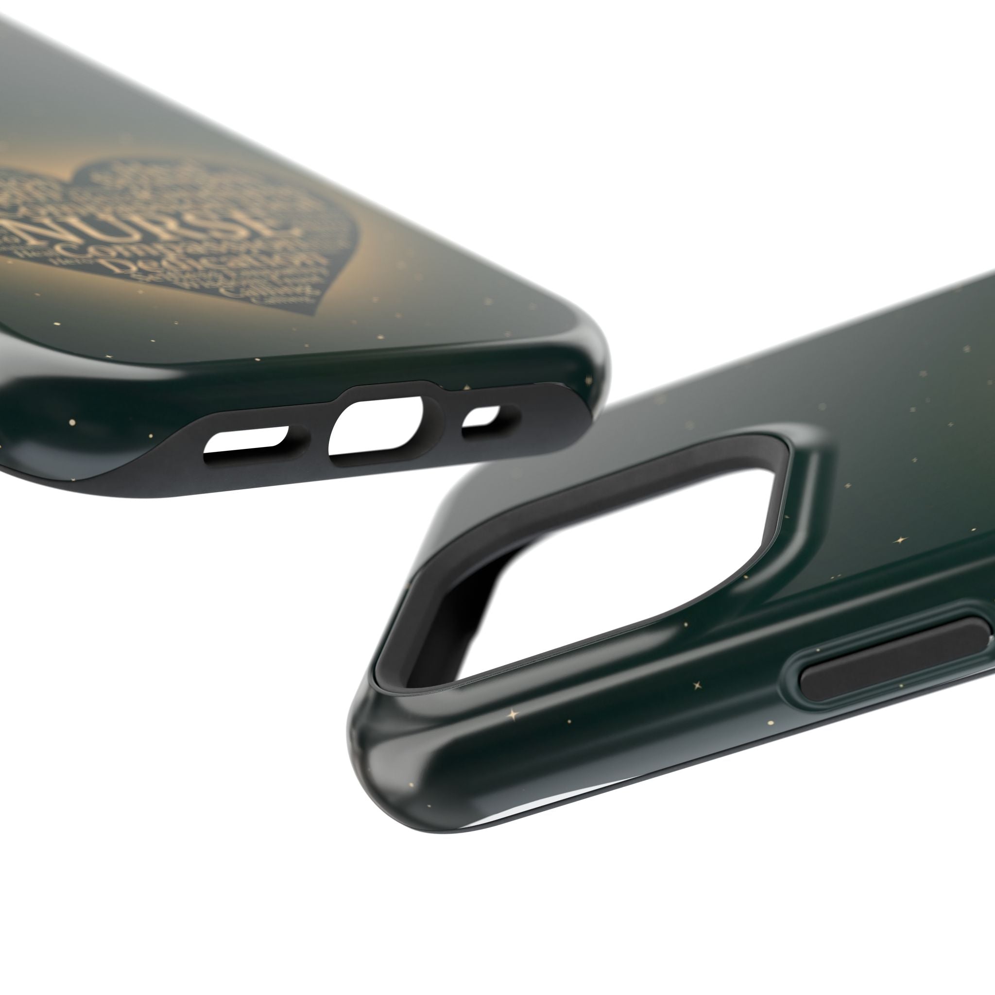 Nurse Heart Word and Art Phone Case — Impact-Resistant Wireless Charging Cover