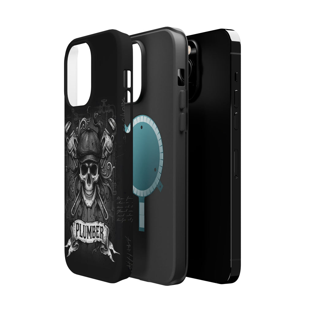 Skull & Wrenches Plumber Phone Case — Wireless Charging Cover