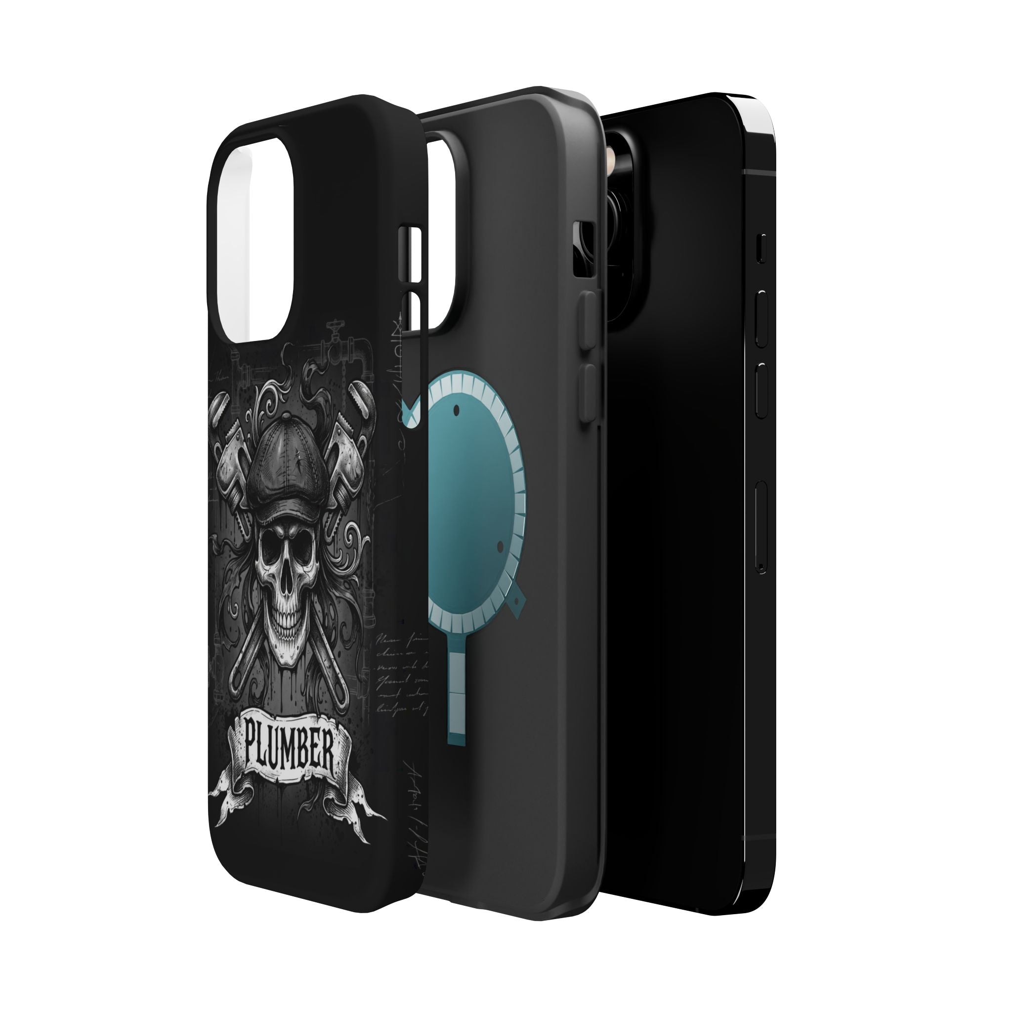 Skull & Wrenches Plumber Phone Case — Wireless Charging Cover