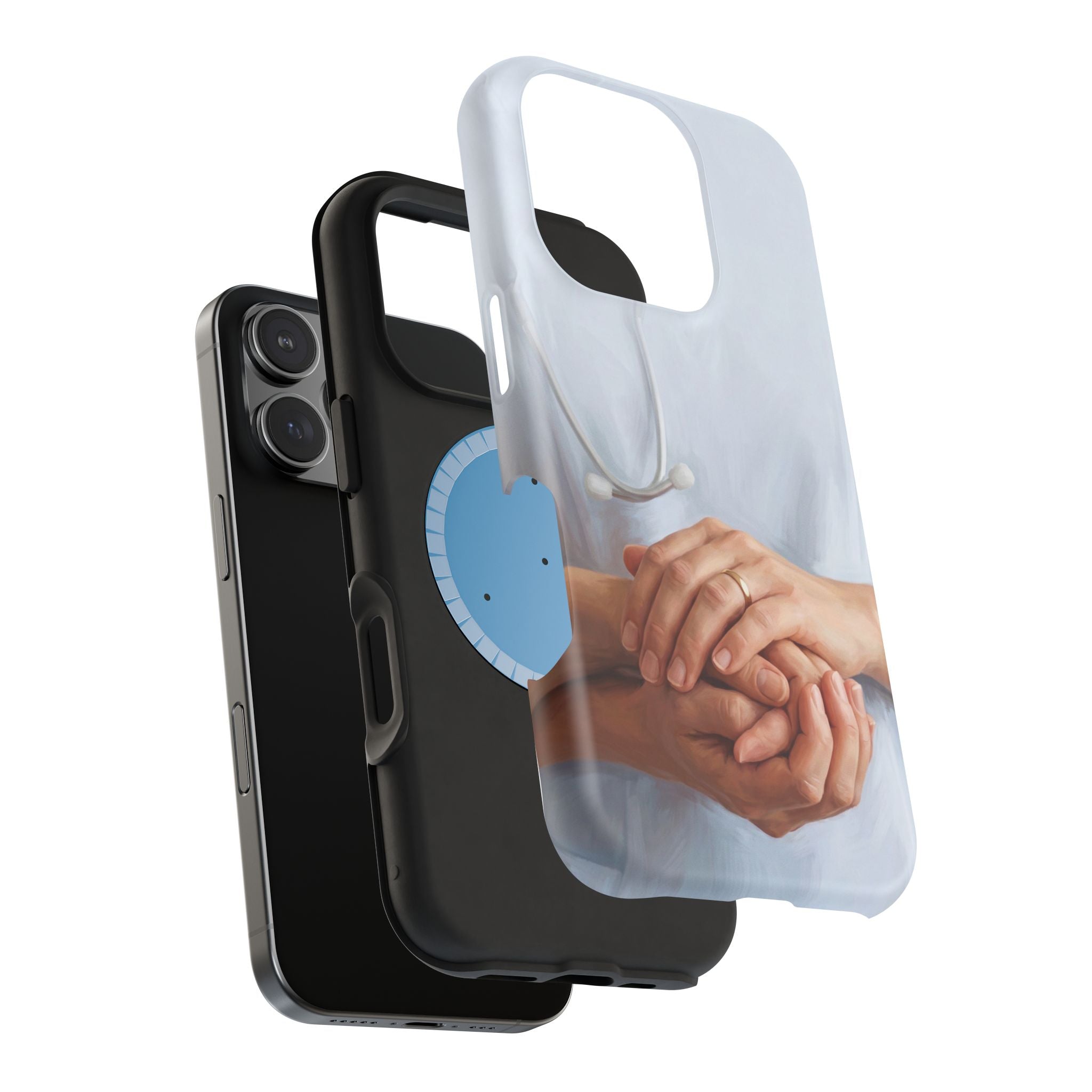 Impact-Resistant Phone Case — Caring Hands Wireless Charging Cover