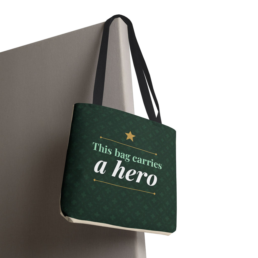 This Bag Carries a Hero Tote | Nurse Gift Tote Bag | Essential Worker Appreciation Gift | Premium Polyester Carry-All