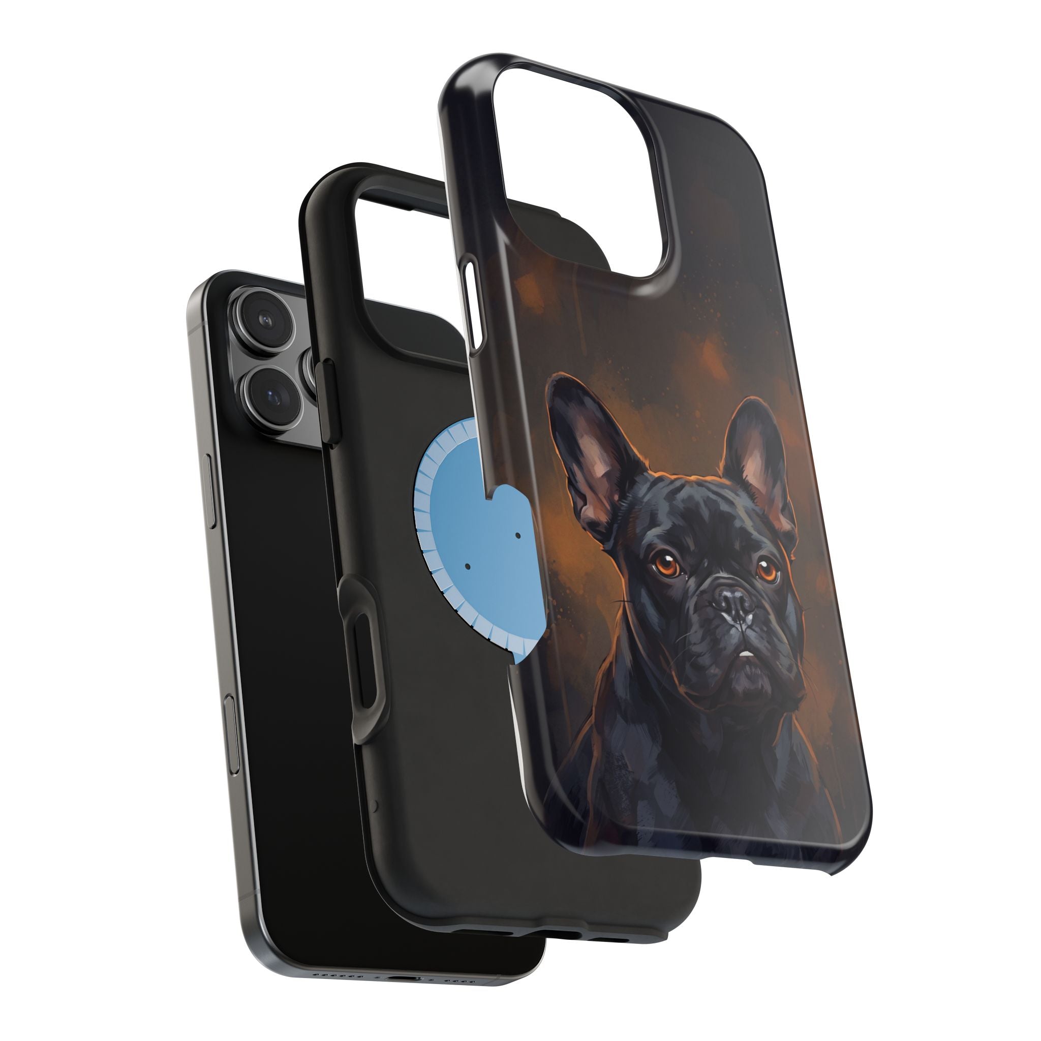 French Bulldog Portrait Phone Case — Impact-Resistant Wireless Charging Cover