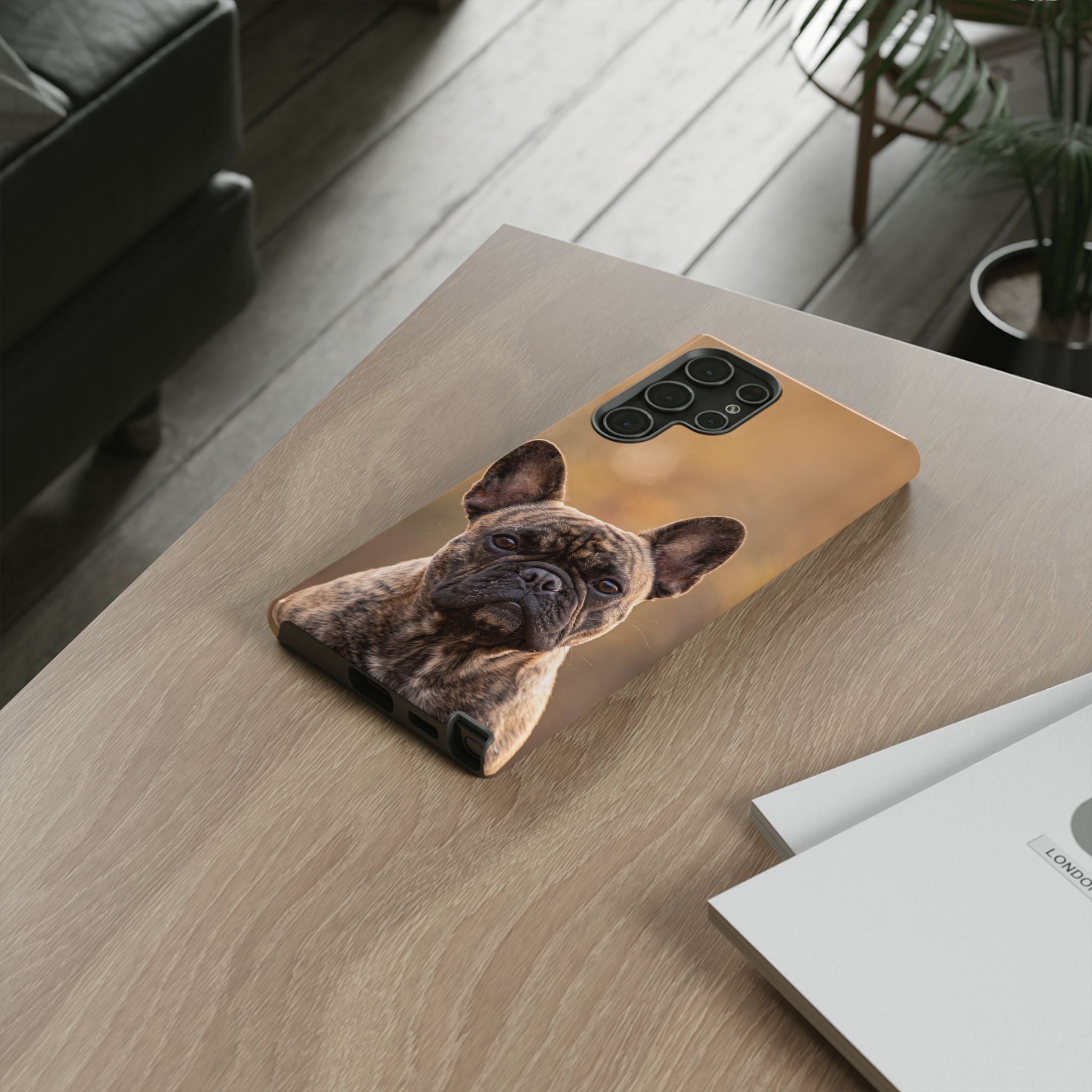 French Bulldog Portrait Phone Case | Realistic Brindle Frenchie Photo Case | iPhone & Samsung