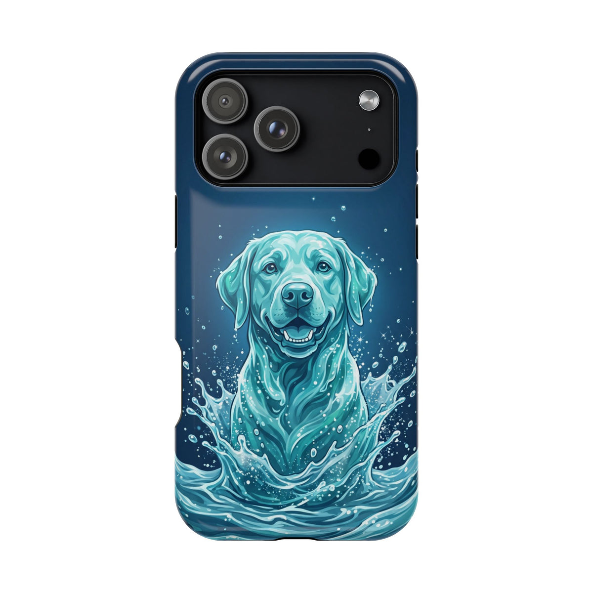 Water Splash Labrador Phone Case — Tough Magnetic Case with Wireless Charging