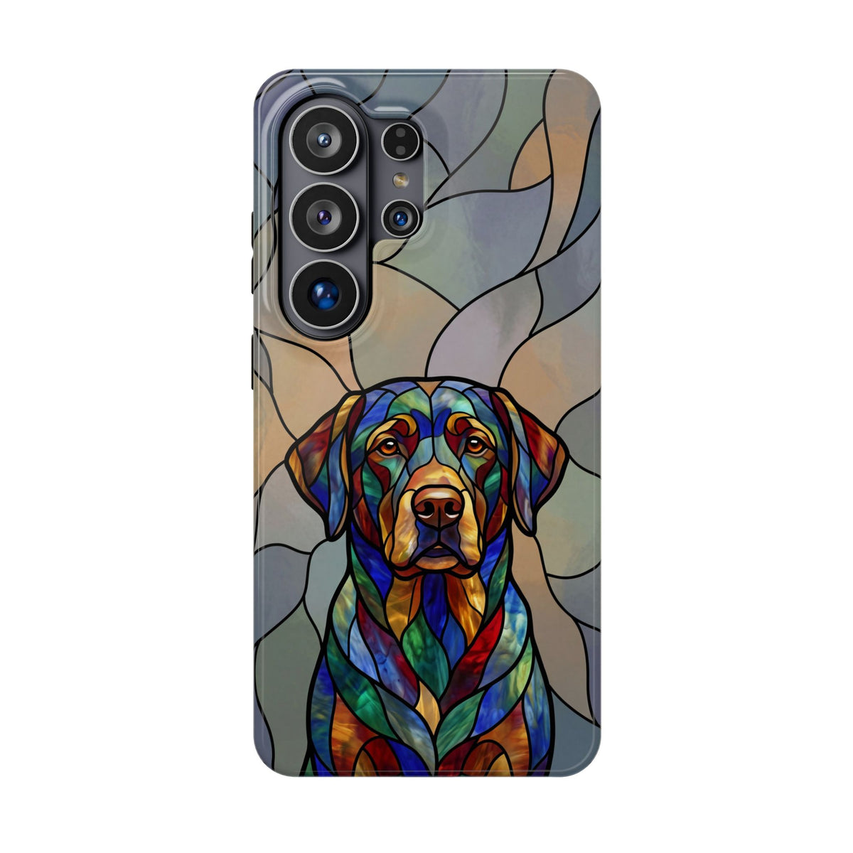 Stained Glass Labrador Phone Case — Tough Magnetic Case with Wireless Charging