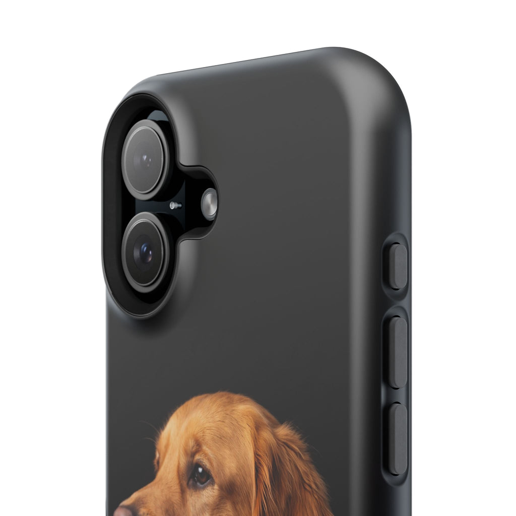 Golden Retriever Portrait Phone Case — Impact-Resistant Wireless Charging Cover
